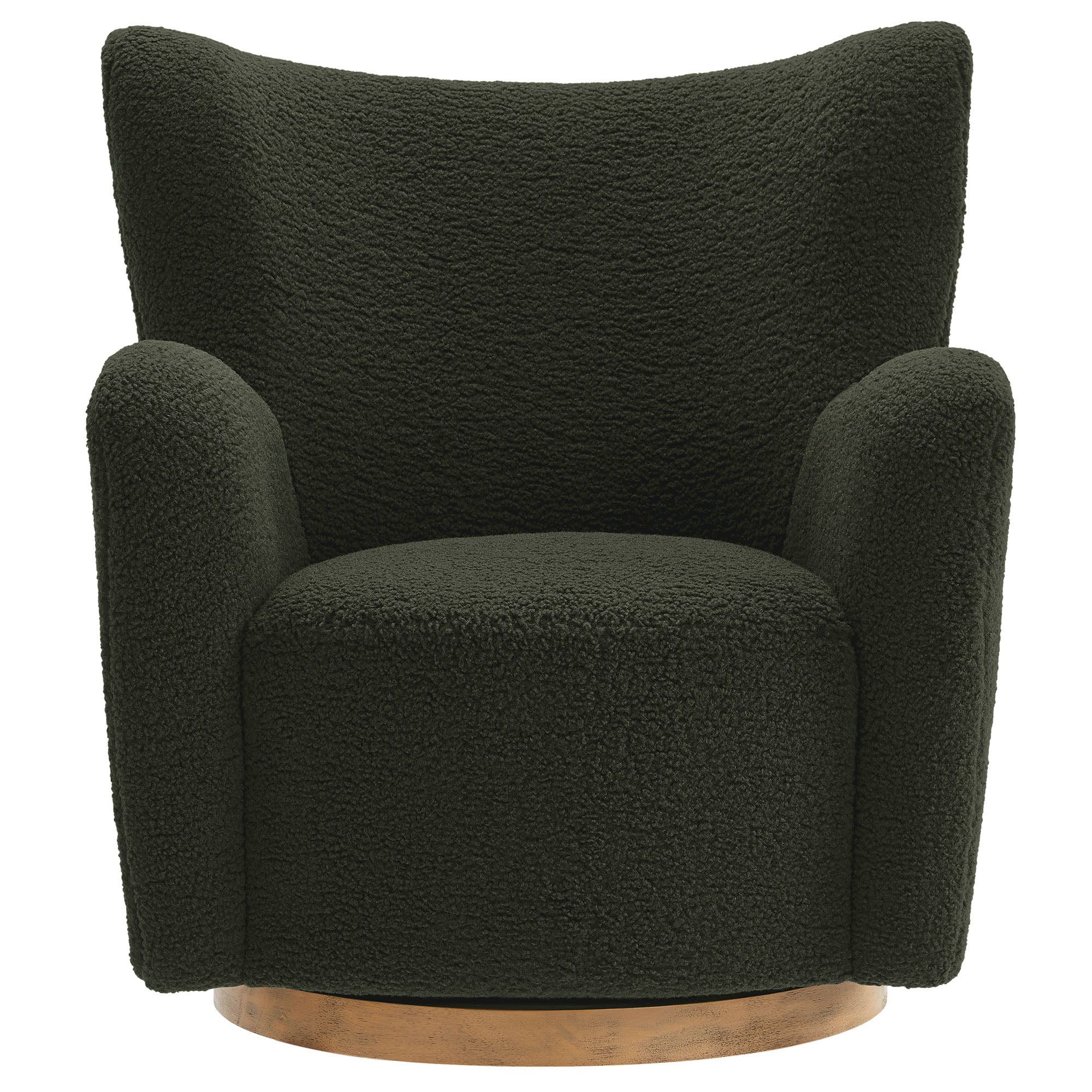 Modway Montrose Wingback Sherpa Swivel Accent Chair