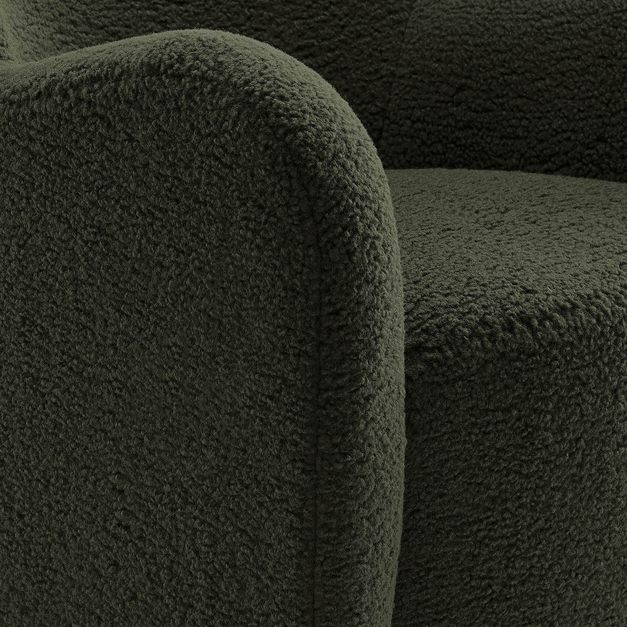 Modway Montrose Wingback Sherpa Swivel Accent Chair