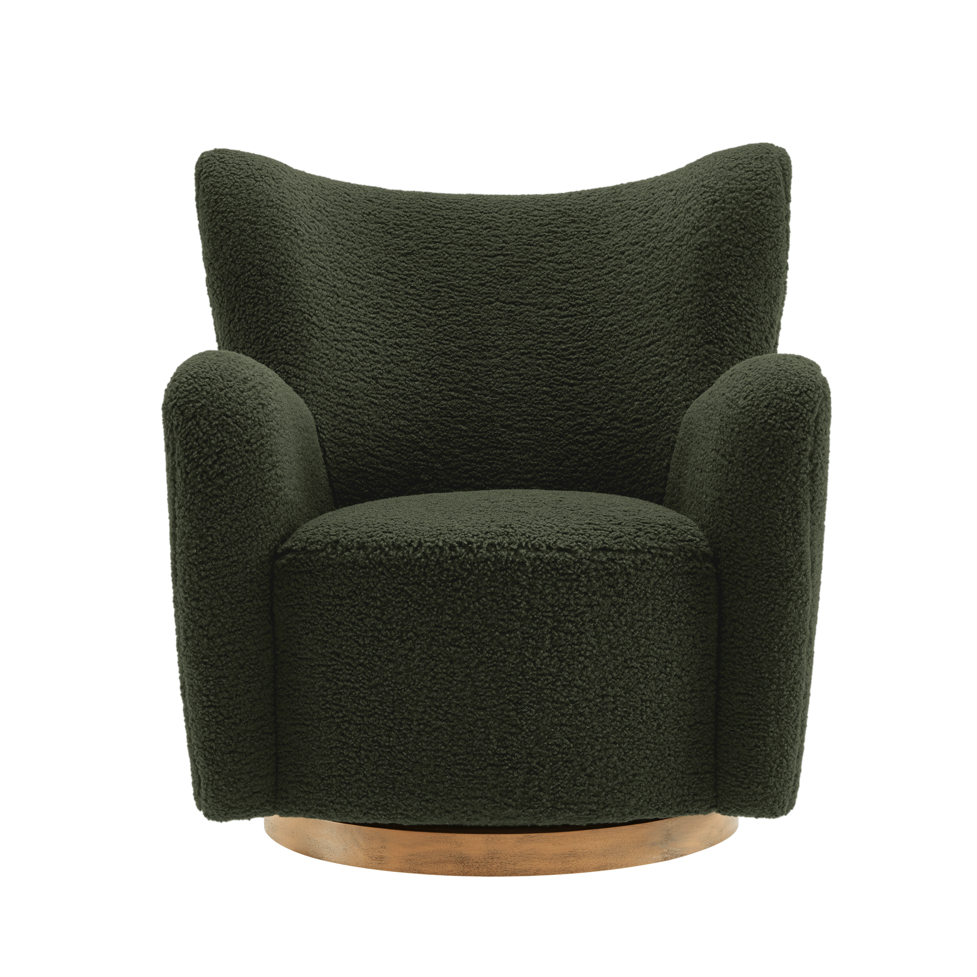 Modway Montrose Wingback Sherpa Swivel Accent Chair