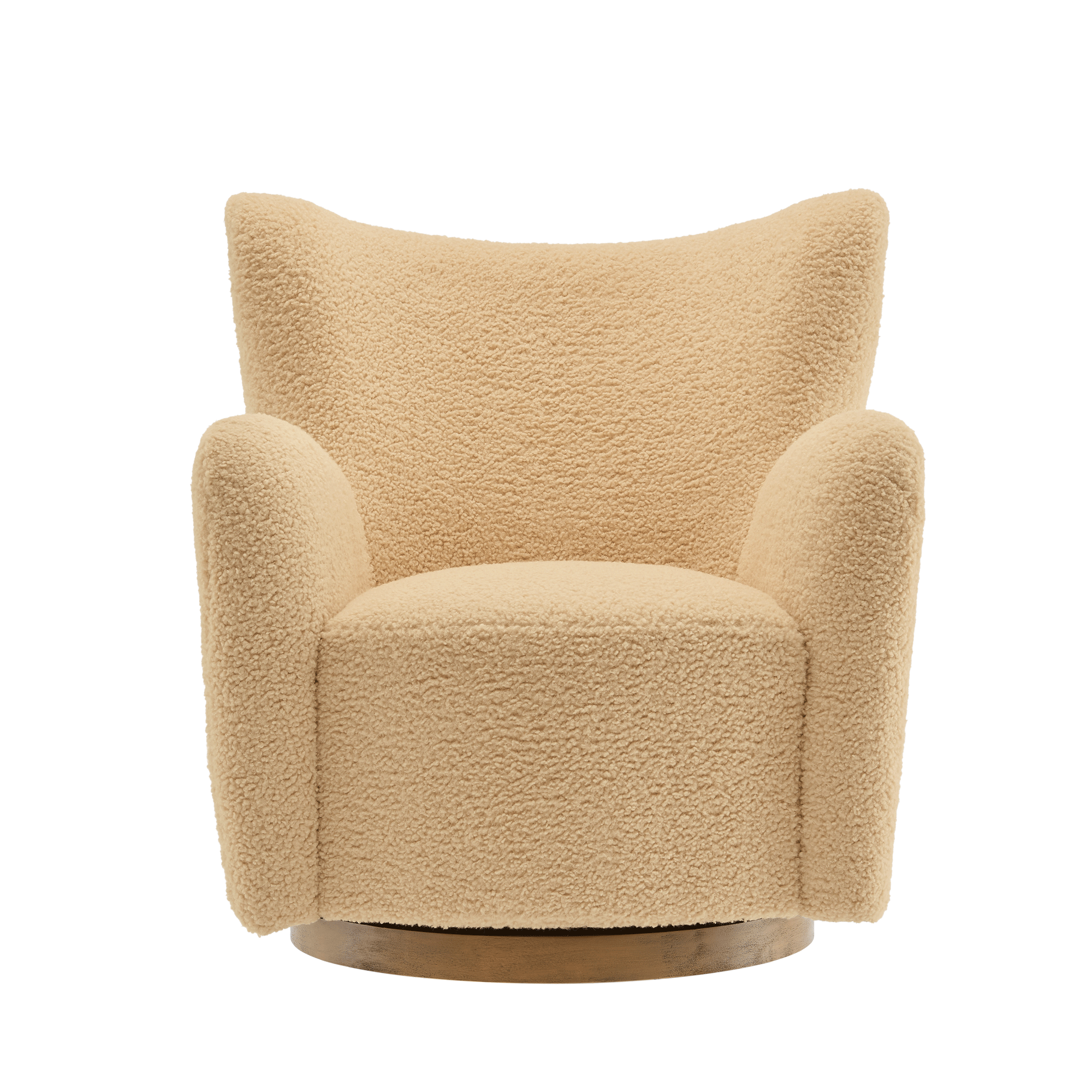 Modway Montrose Wingback Sherpa Swivel Accent Chair
