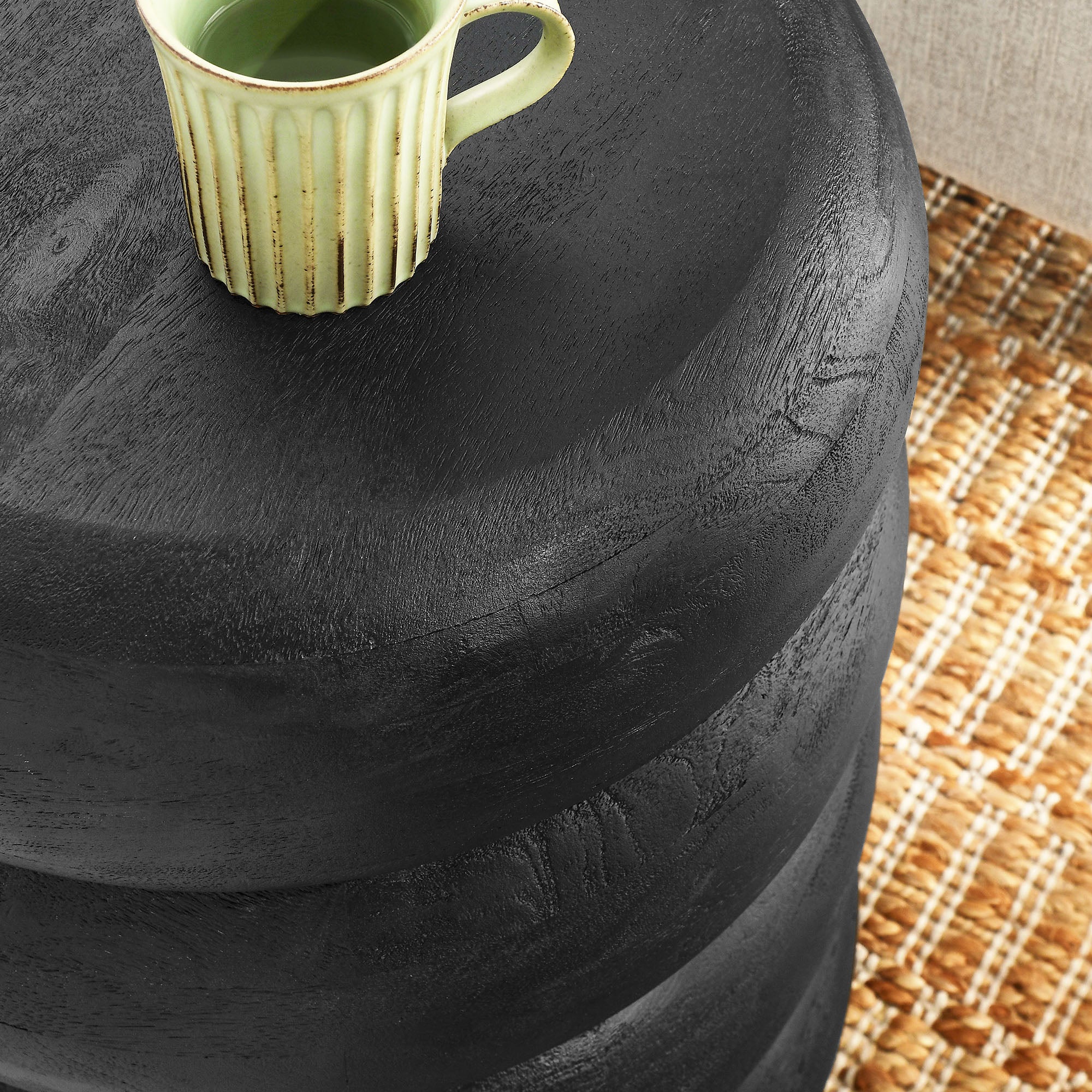 Modway Ellery Round Stacked Wood Side Table