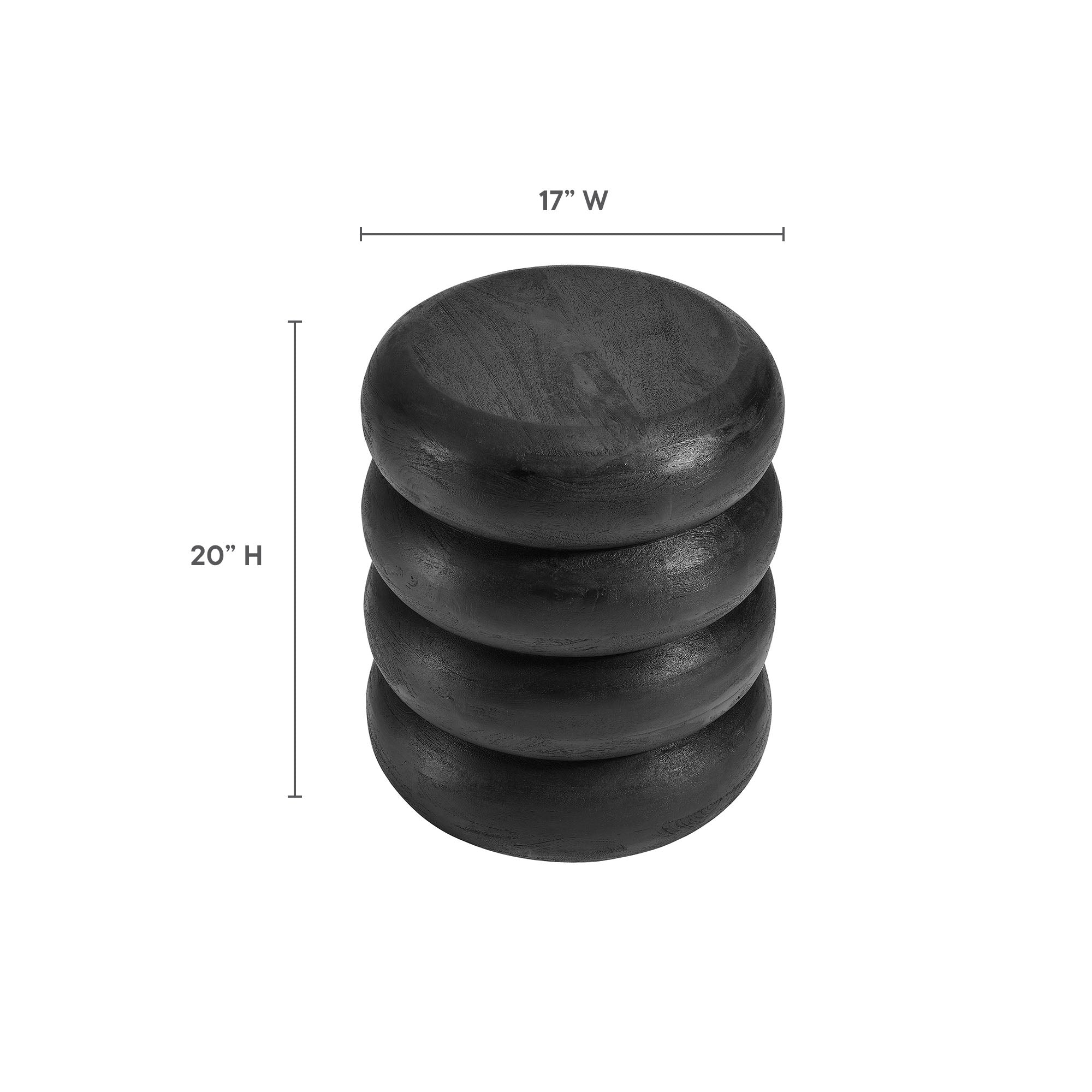 Modway Ellery Round Stacked Wood Side Table
