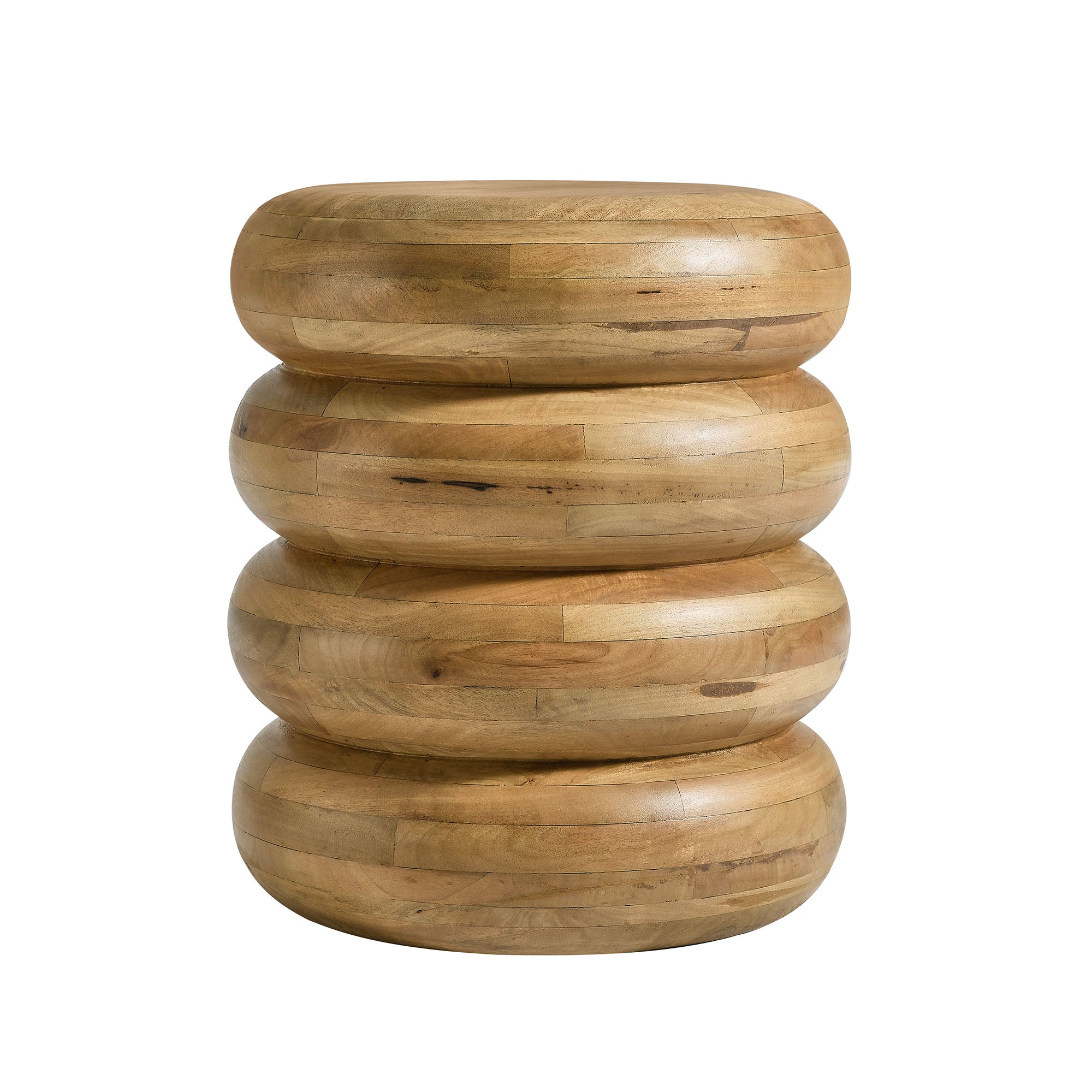 Modway Ellery Round Stacked Wood Side Table