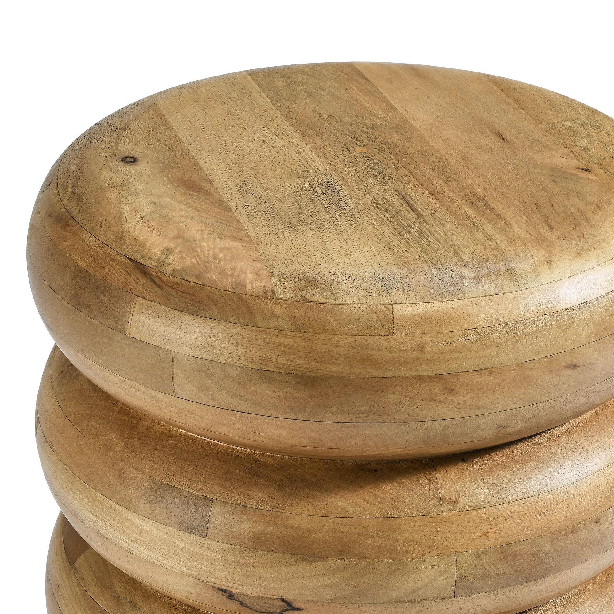 Modway Ellery Round Stacked Wood Side Table