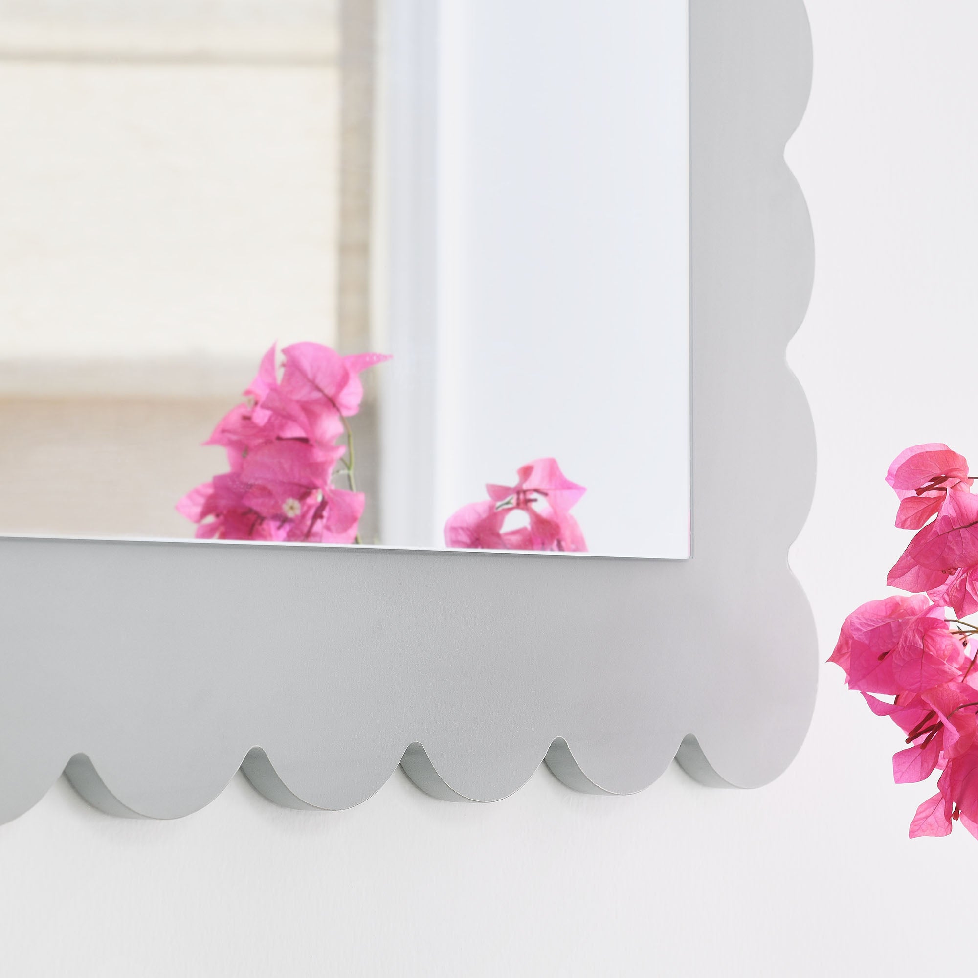 Modway Emmeline Scalloped Rectangle Wall Mirror