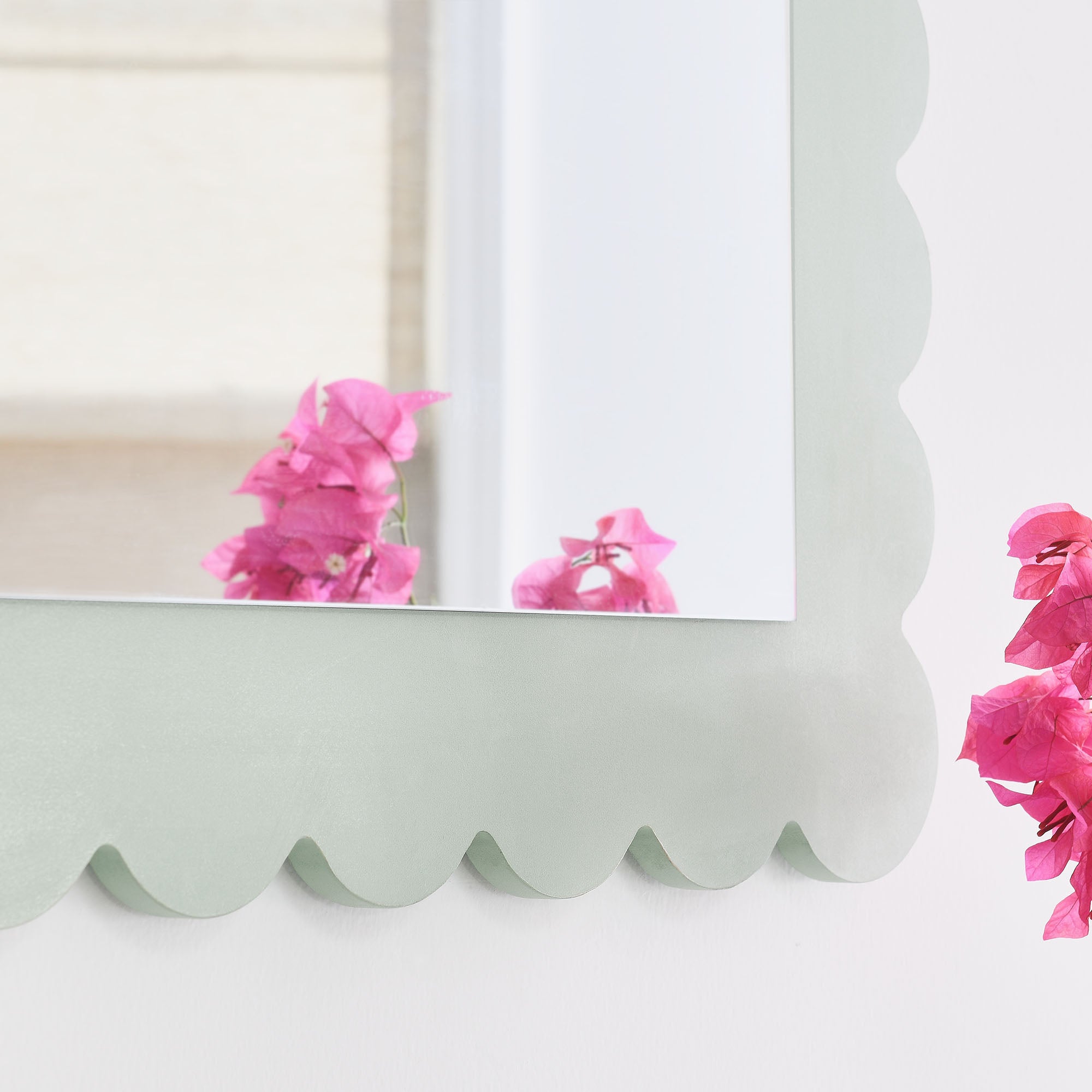 Modway Emmeline Scalloped Rectangle Wall Mirror