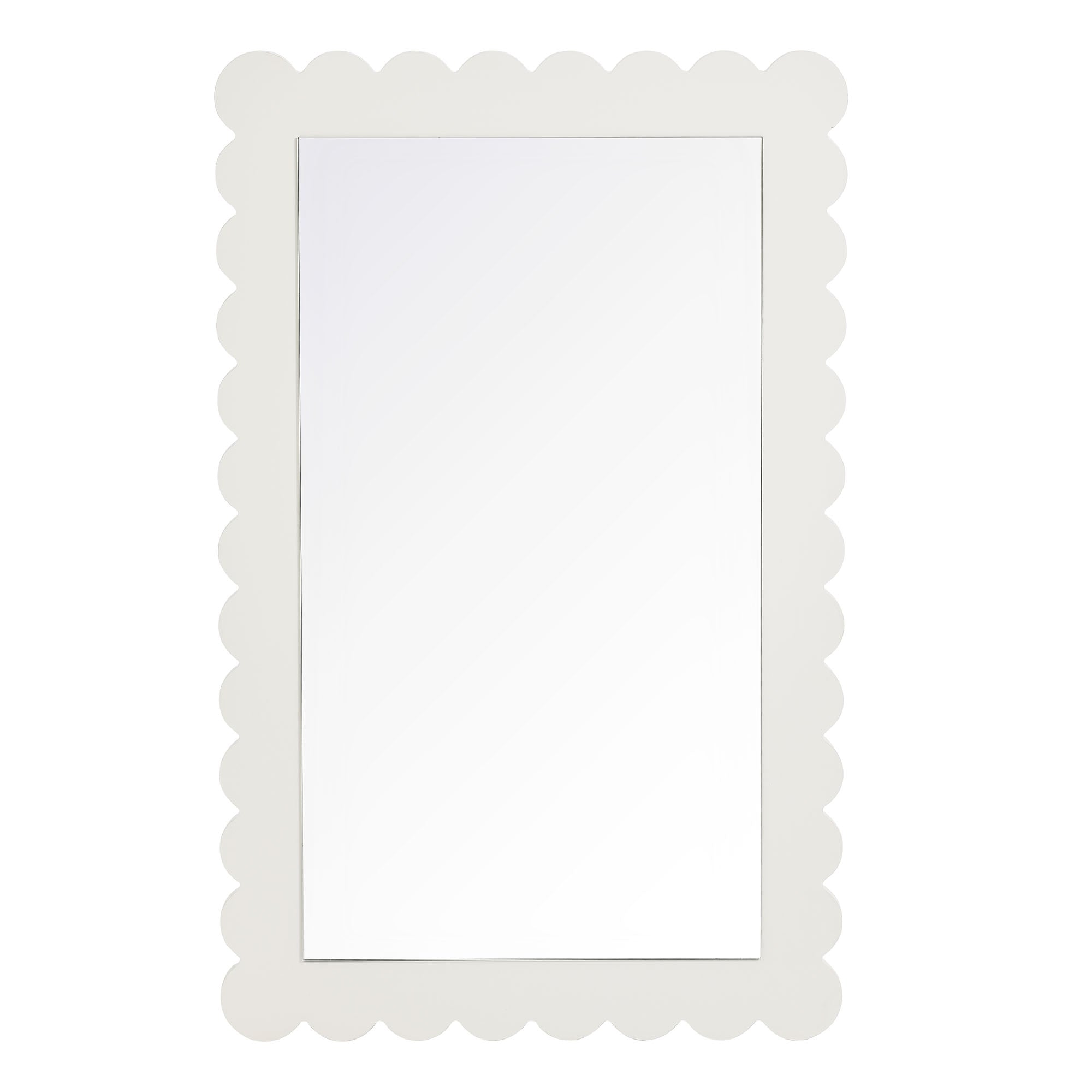 Modway Emmeline Scalloped Rectangle Wall Mirror