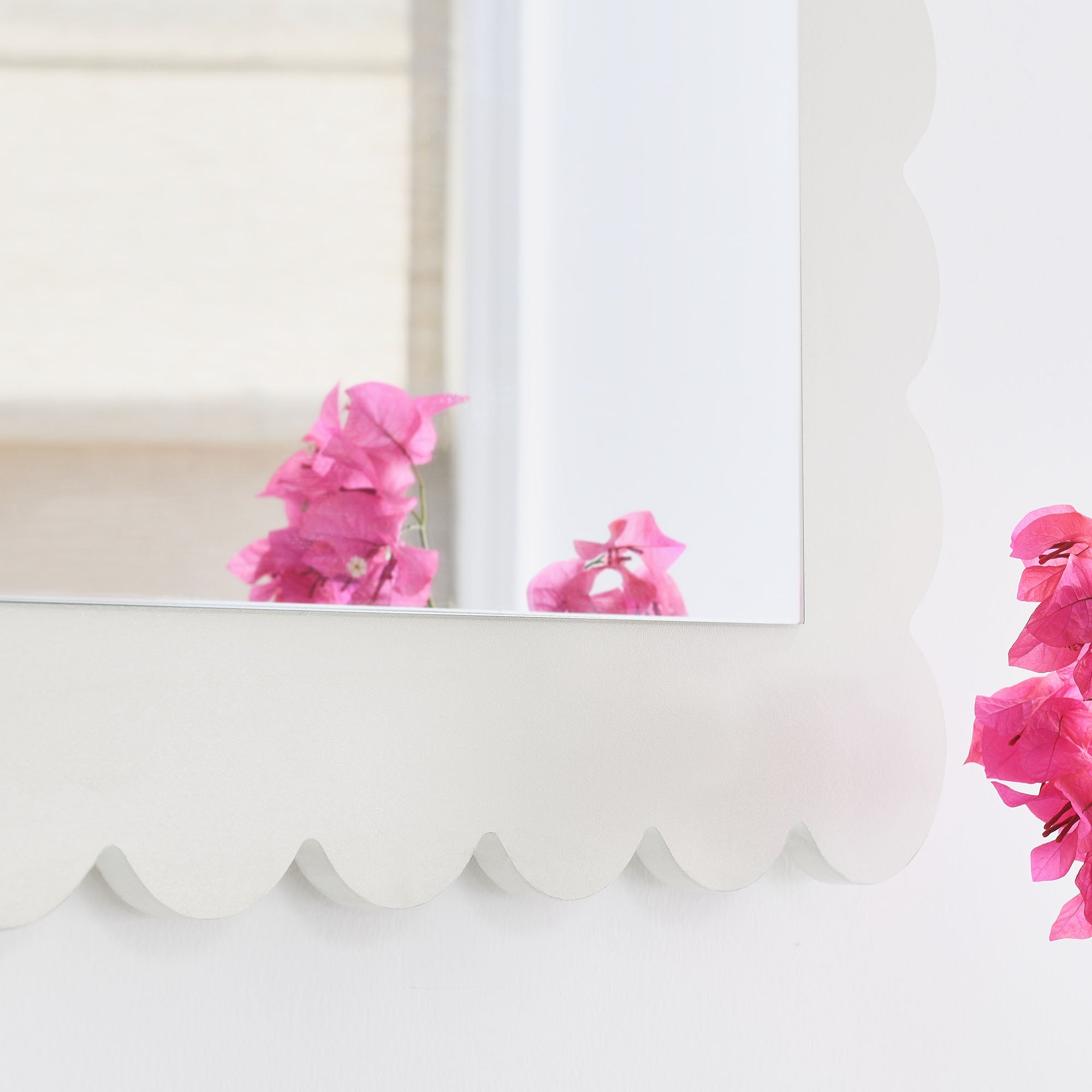 Modway Emmeline Scalloped Rectangle Wall Mirror