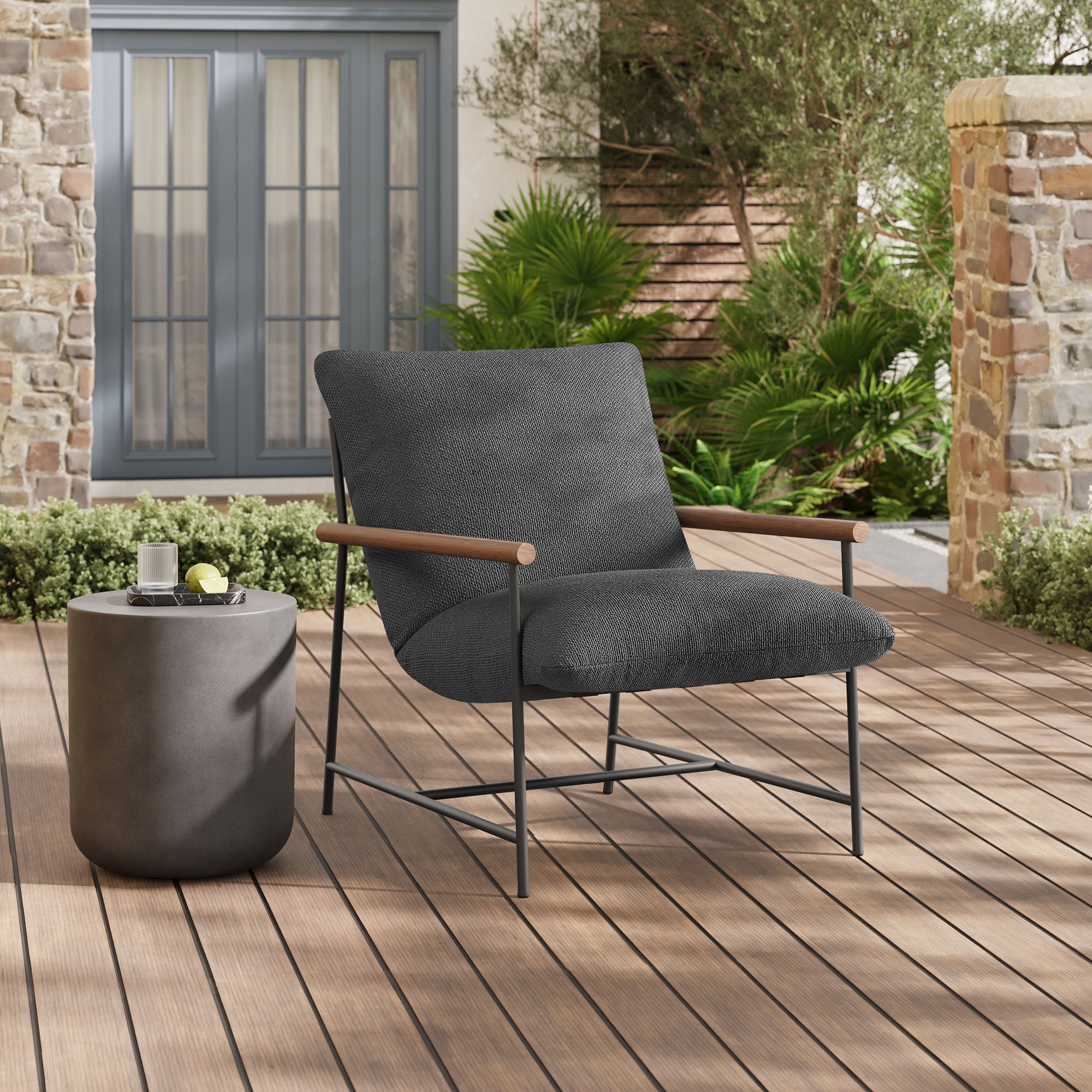 Modway Raya Outdoor Patio Boucle Sling Lounge Chair