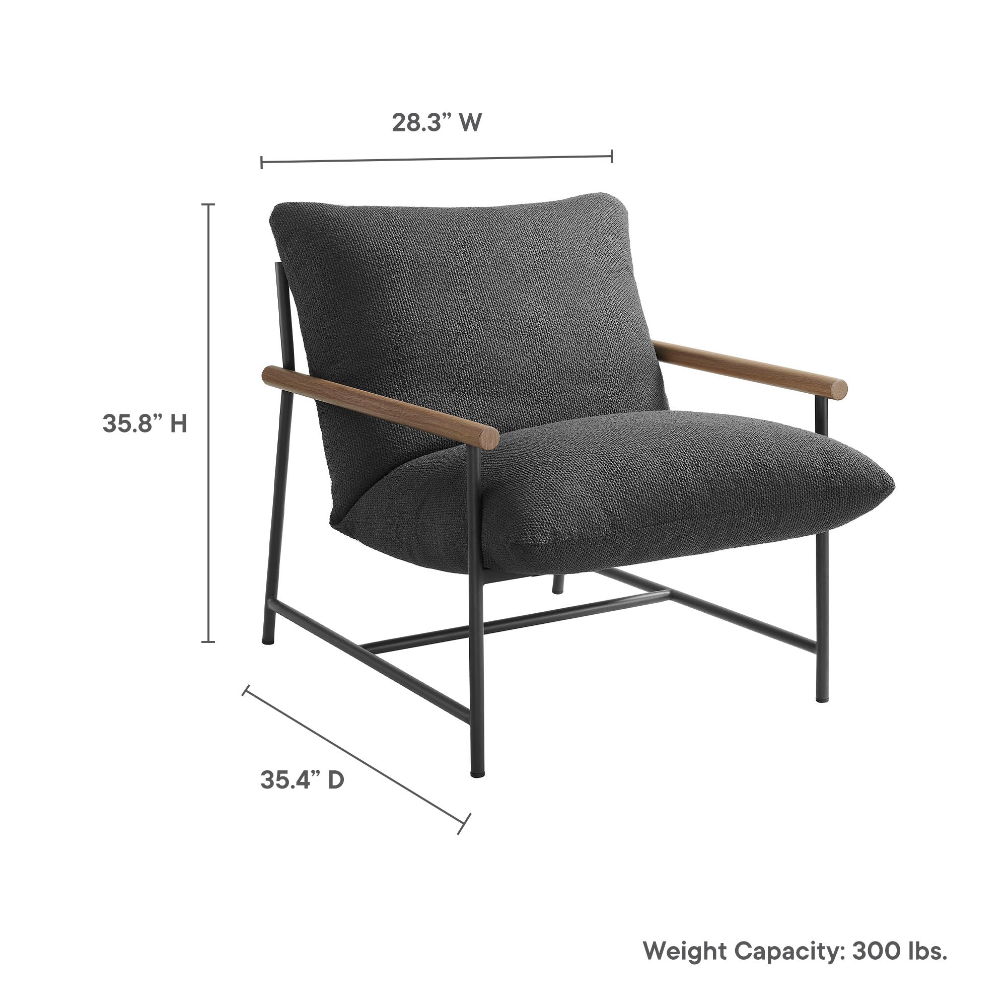 Modway Raya Outdoor Patio Boucle Sling Lounge Chair