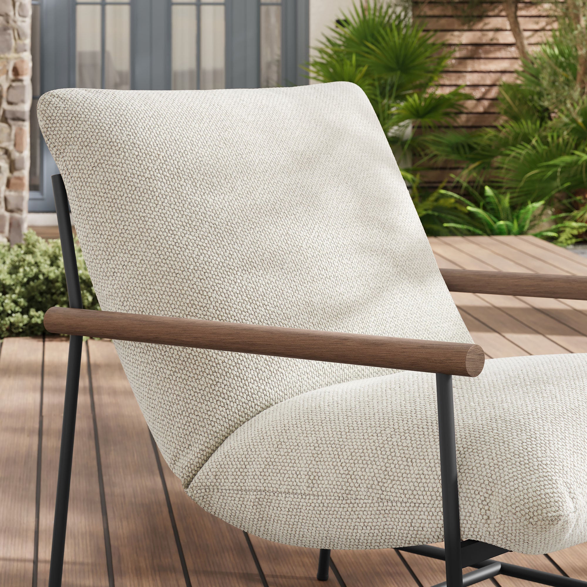 Modway Raya Outdoor Patio Boucle Sling Lounge Chair