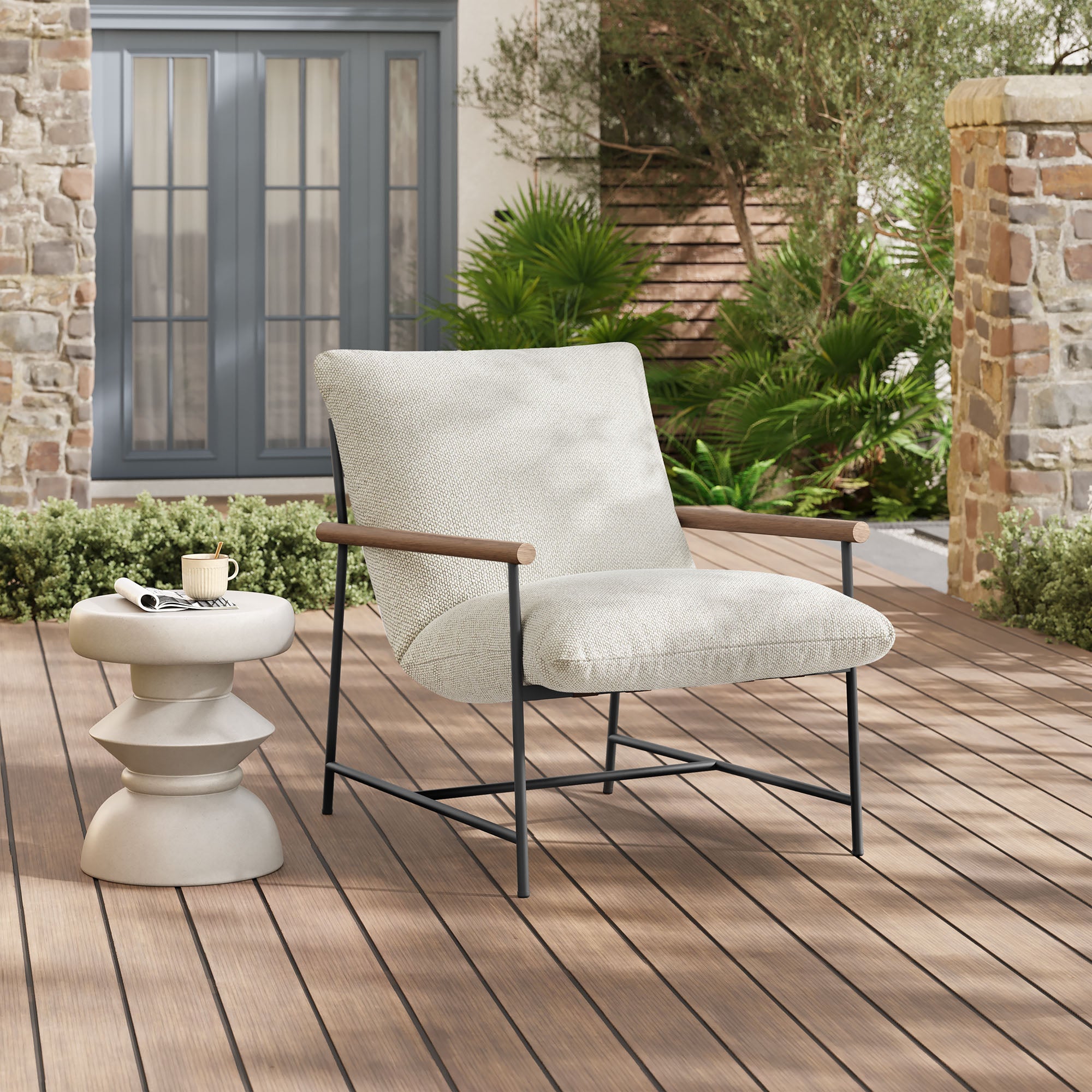 Modway Raya Outdoor Patio Boucle Sling Lounge Chair
