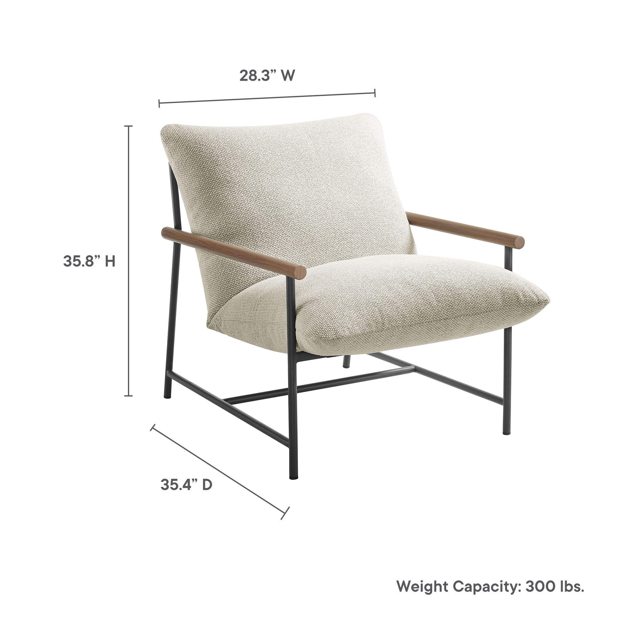 Modway Raya Outdoor Patio Boucle Sling Lounge Chair