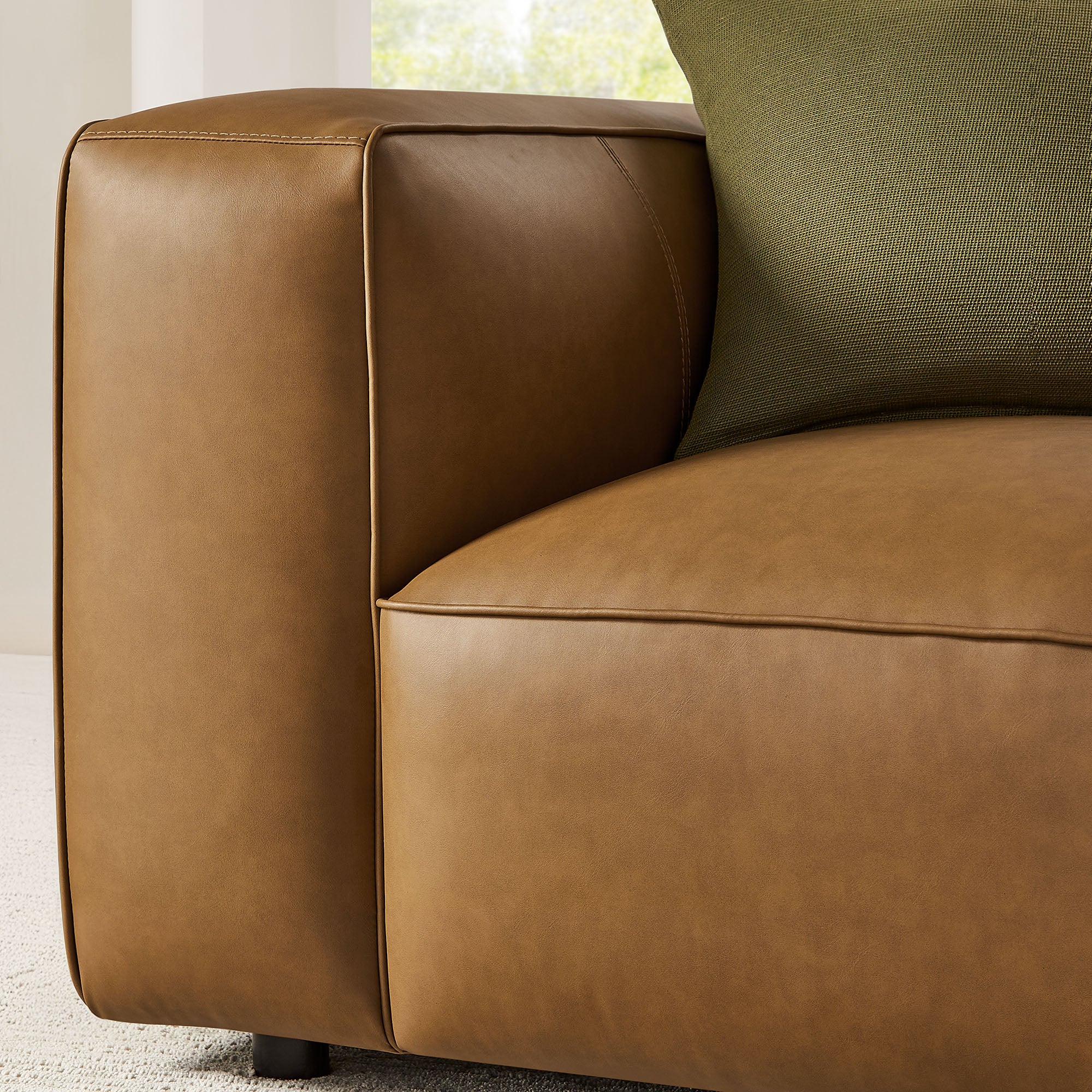 Modway Auren Upholstered Vegan Leather Modular Armchair