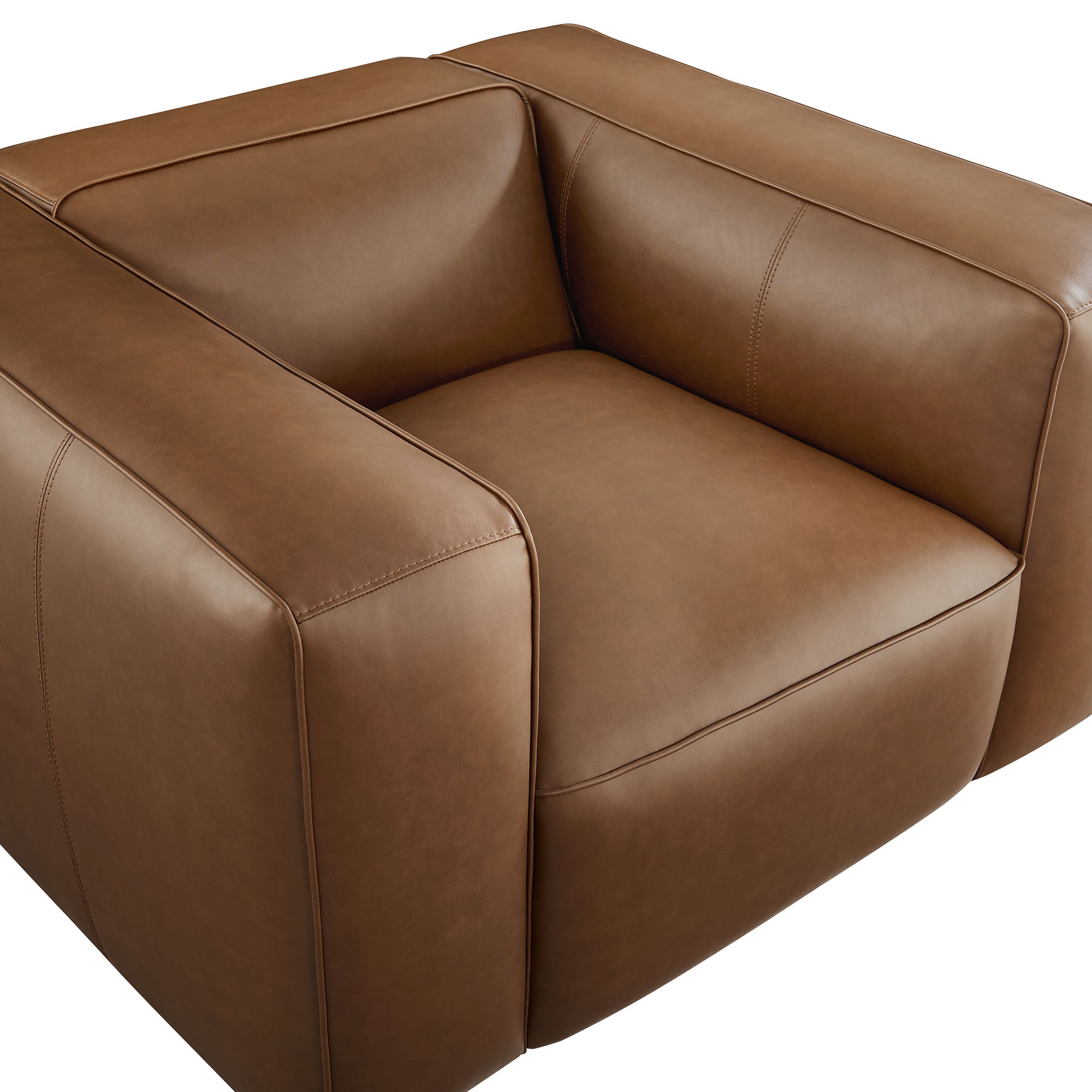 Modway Auren Upholstered Vegan Leather Modular Armchair