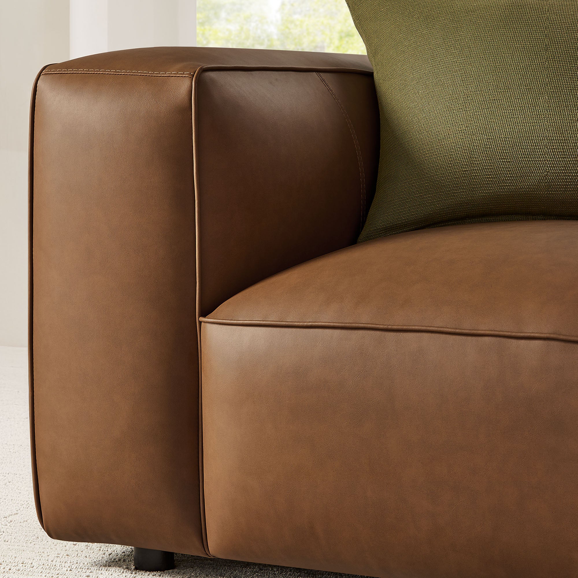 Modway Auren Upholstered Vegan Leather Modular Armchair