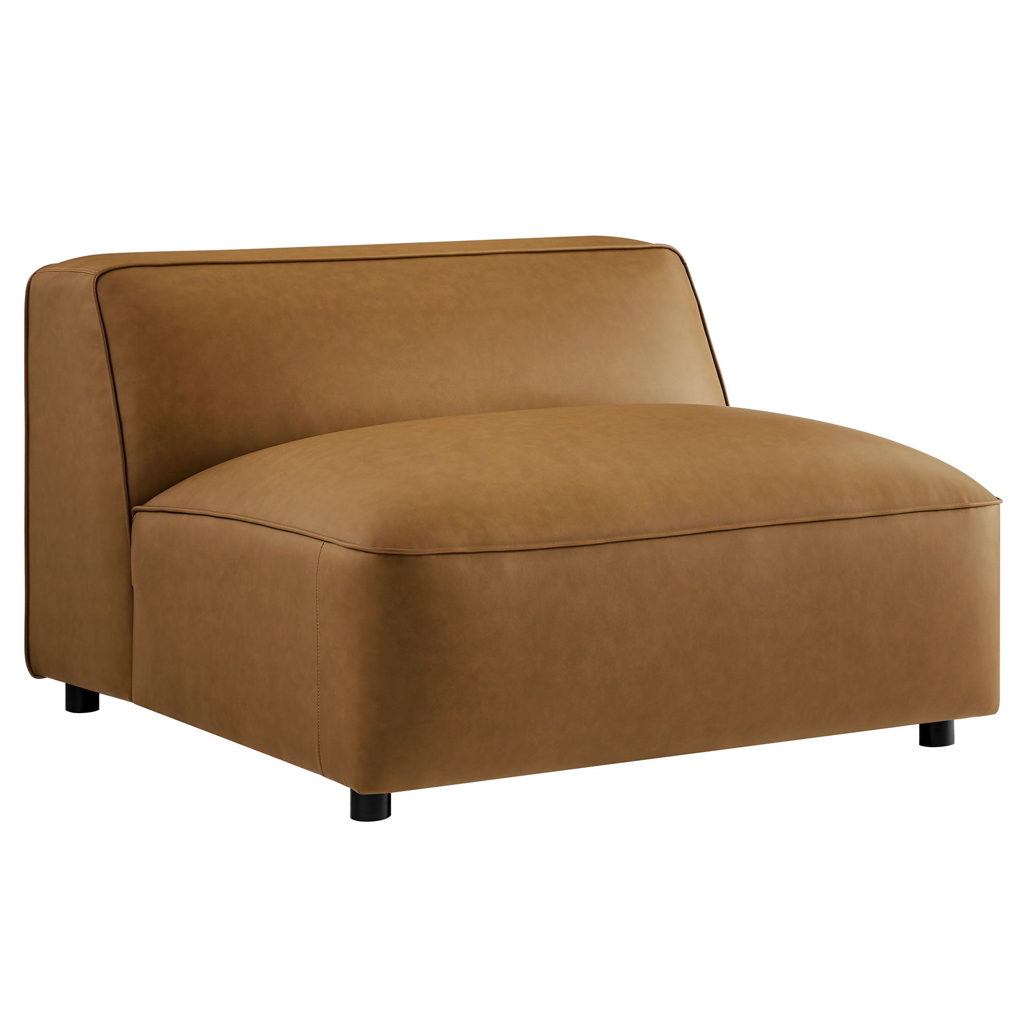 Modway Auren Upholstered Vegan Leather Modular Armless Chair