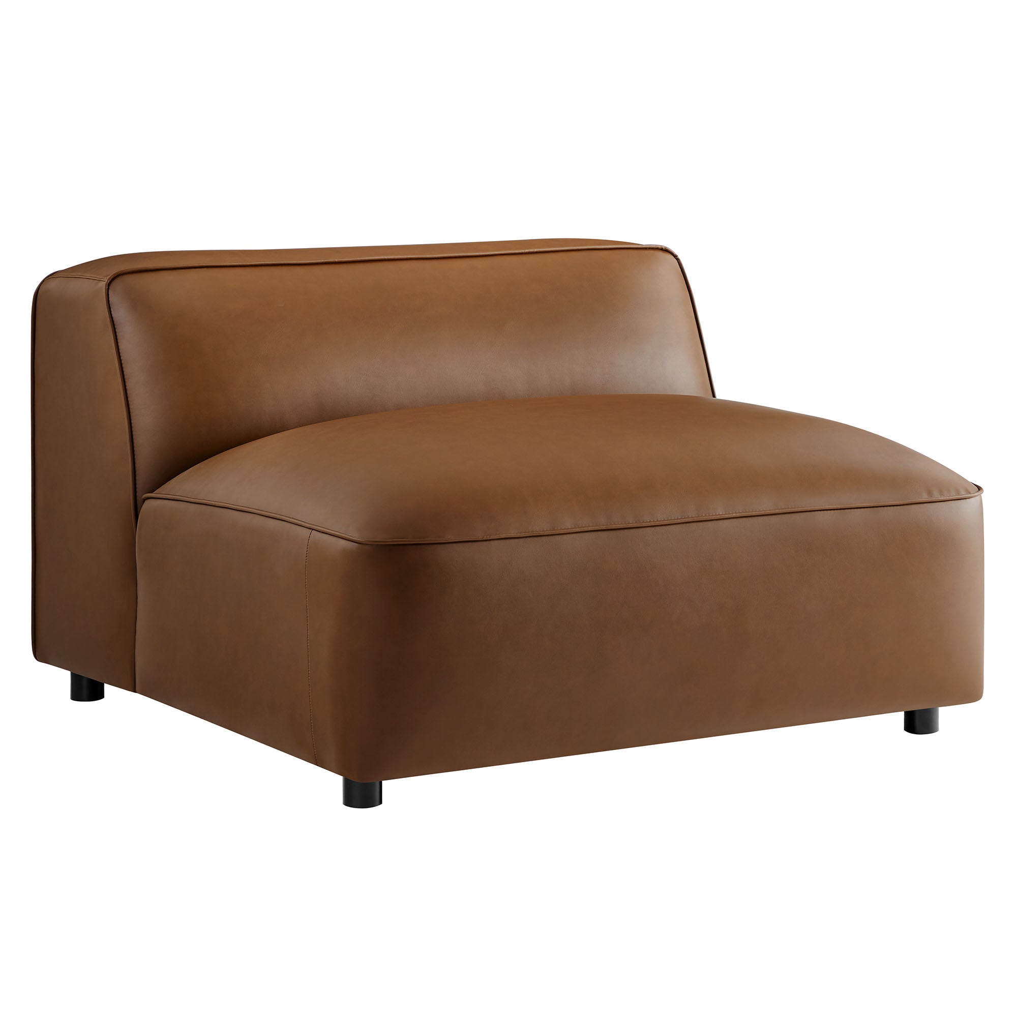 Modway Auren Upholstered Vegan Leather Modular Armless Chair