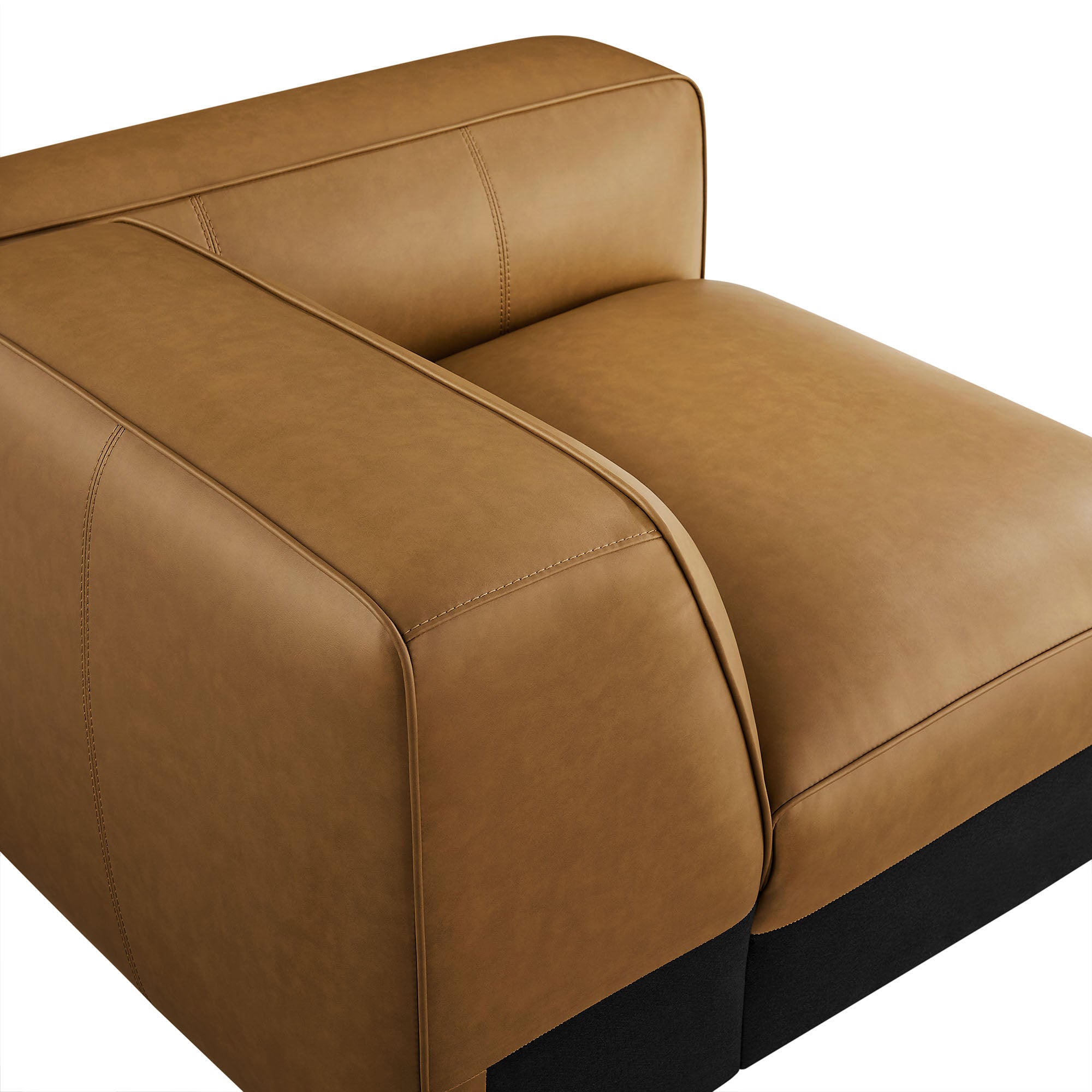 Modway Auren Upholstered Vegan Leather Modular Right Armchair