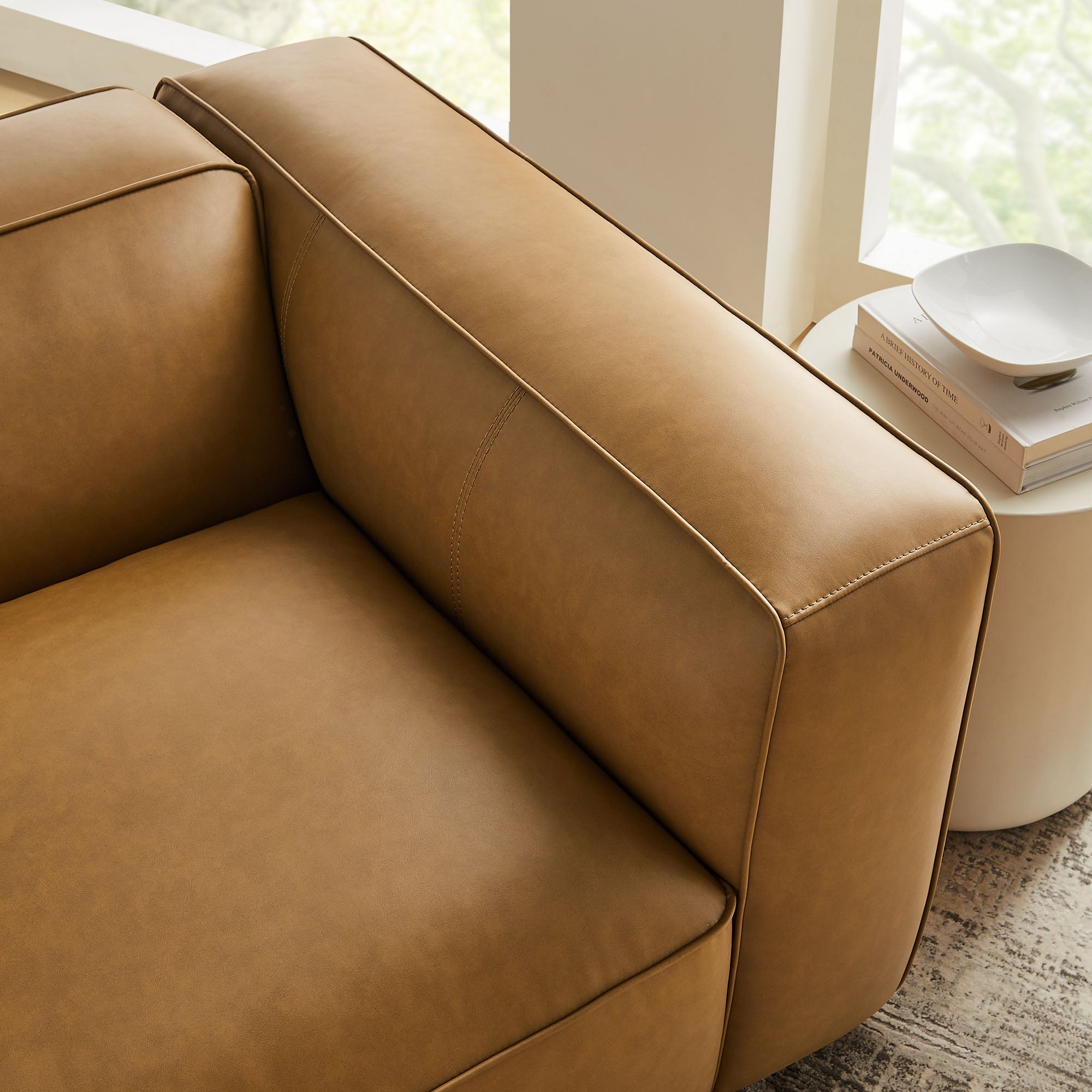 Modway Auren Upholstered Vegan Leather Modular Right Armchair