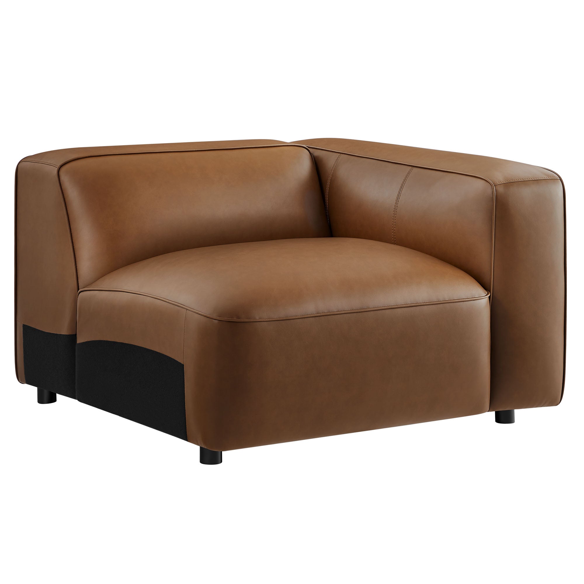Modway Auren Upholstered Vegan Leather Modular Right Armchair