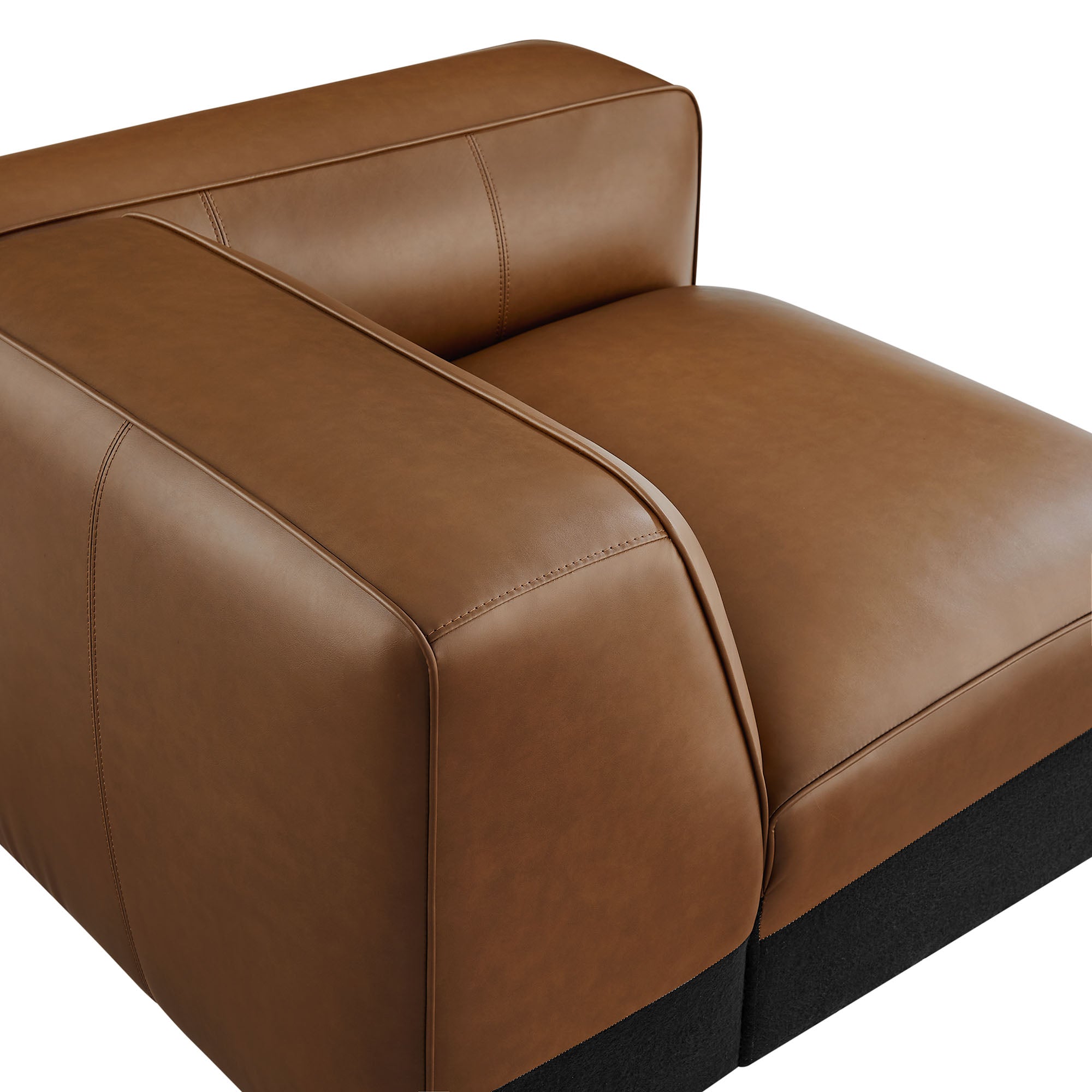 Modway Auren Upholstered Vegan Leather Modular Right Armchair