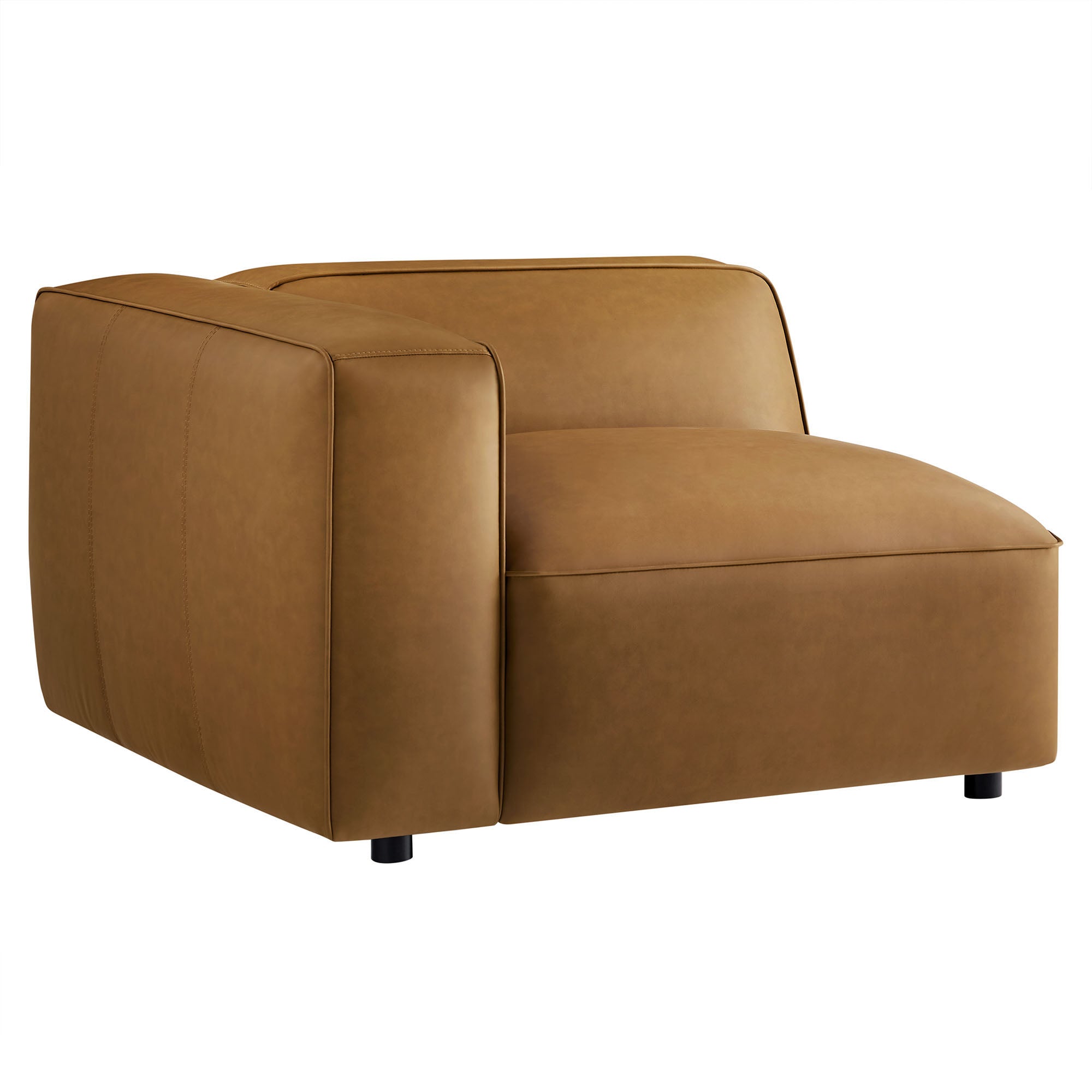 Modway Auren Upholstered Vegan Leather Modular Left Armchair