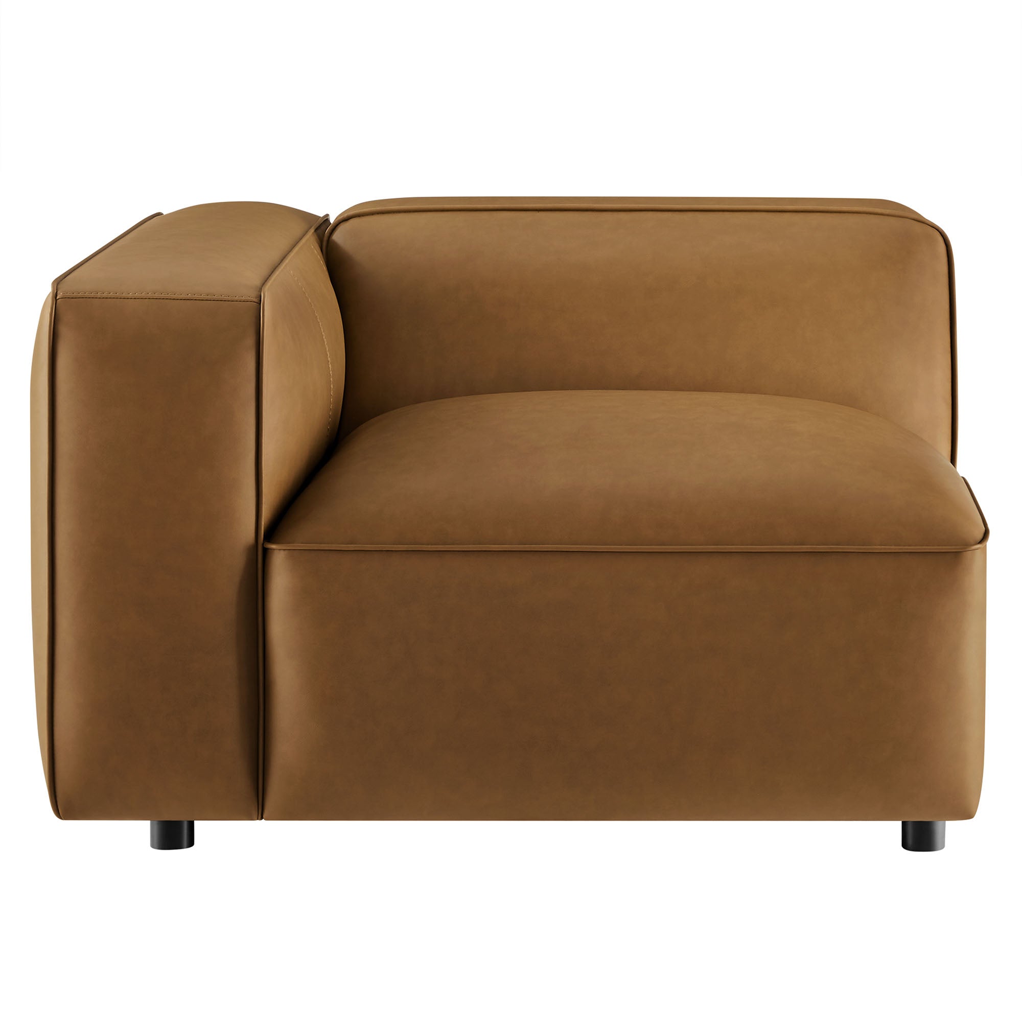 Modway Auren Upholstered Vegan Leather Modular Left Armchair