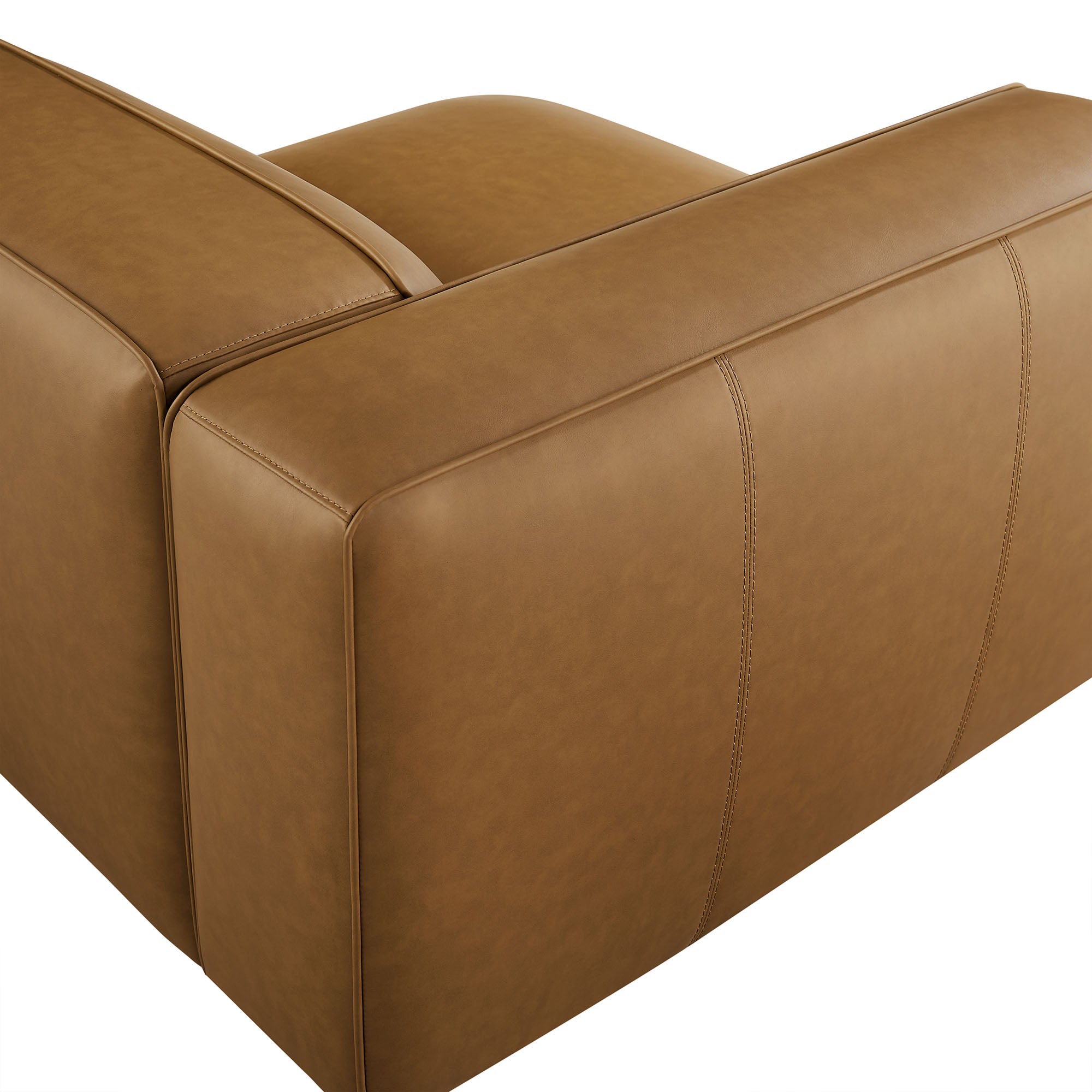 Modway Auren Upholstered Vegan Leather Modular Left Armchair