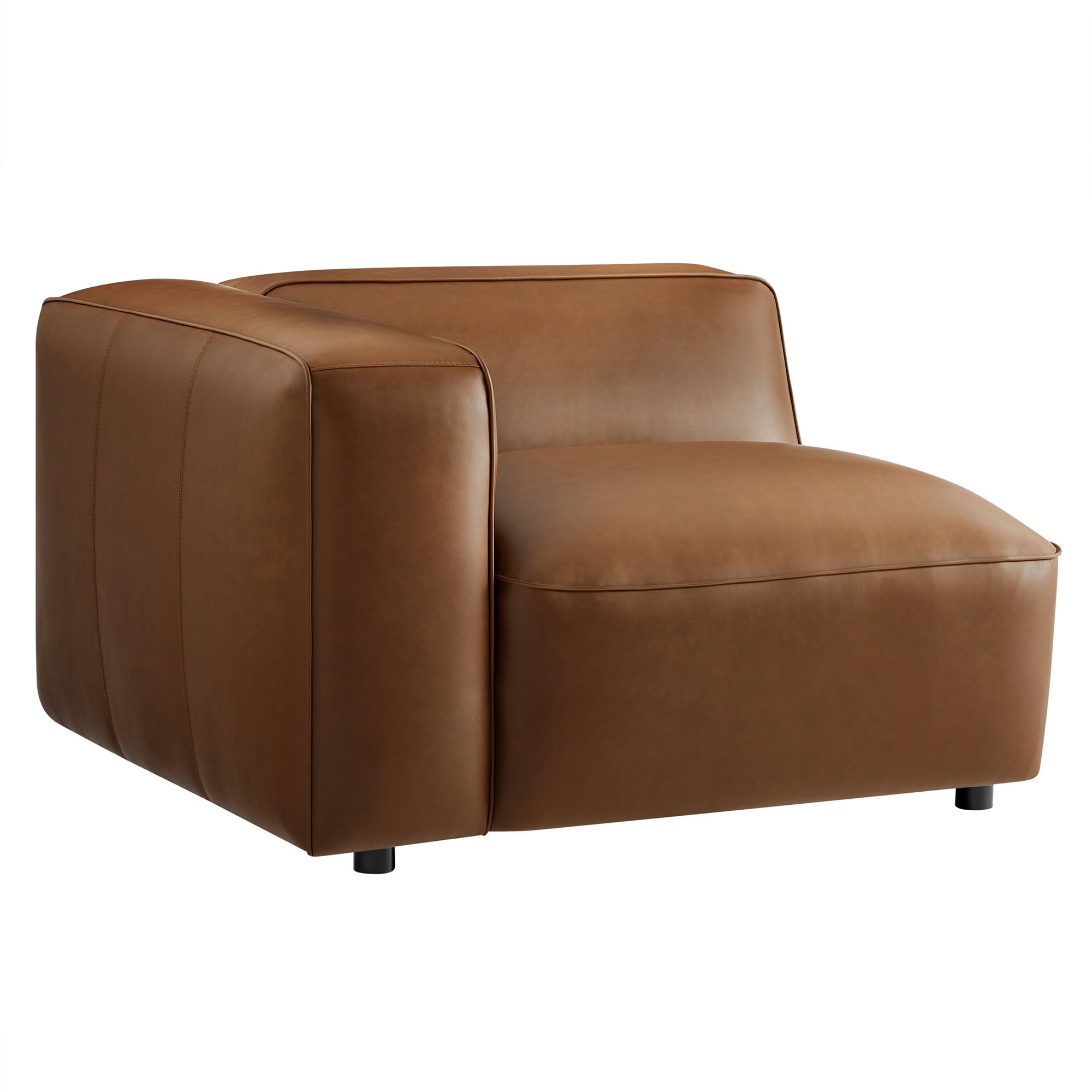 Modway Auren Upholstered Vegan Leather Modular Left Armchair