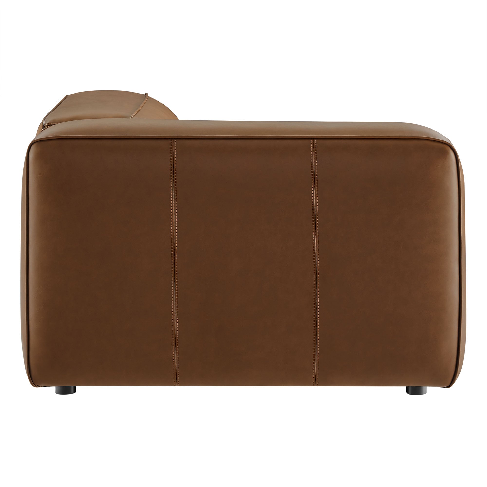 Modway Auren Upholstered Vegan Leather Modular Left Armchair