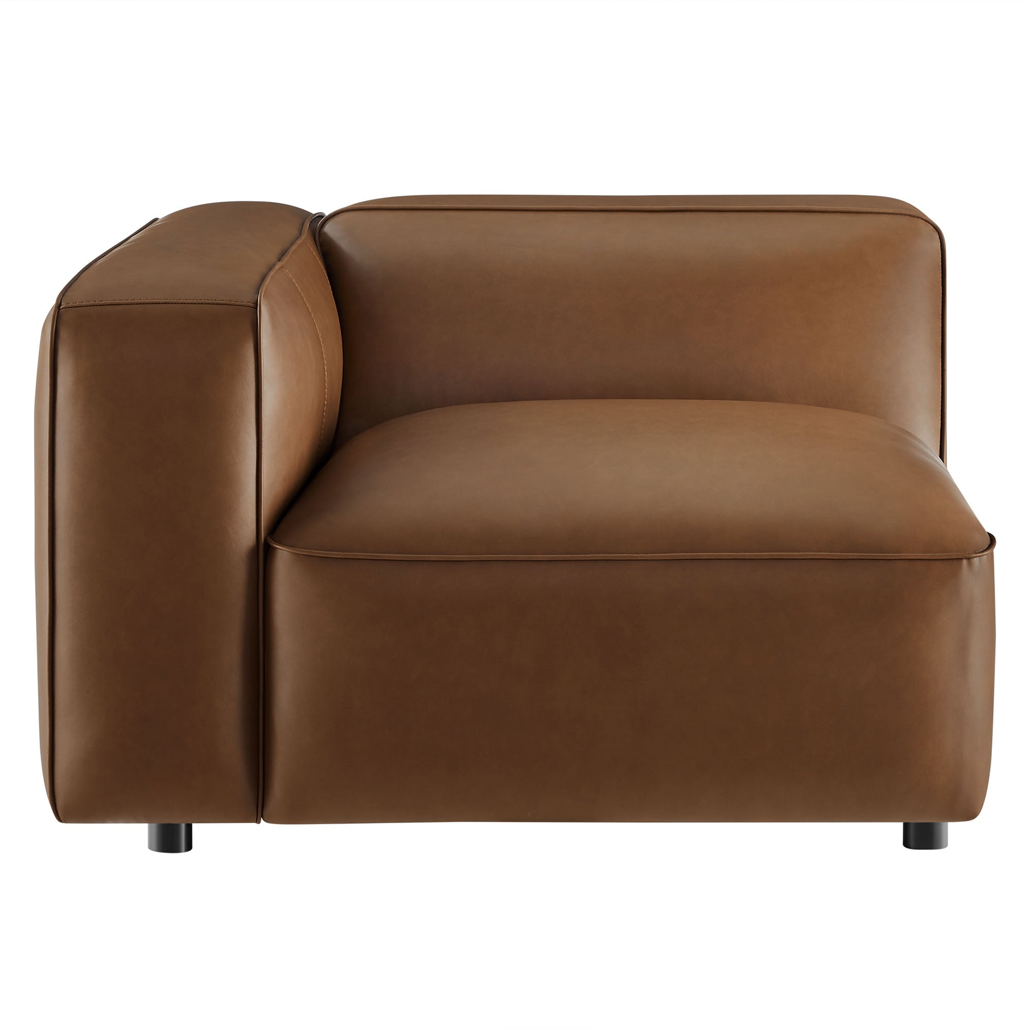 Modway Auren Upholstered Vegan Leather Modular Left Armchair