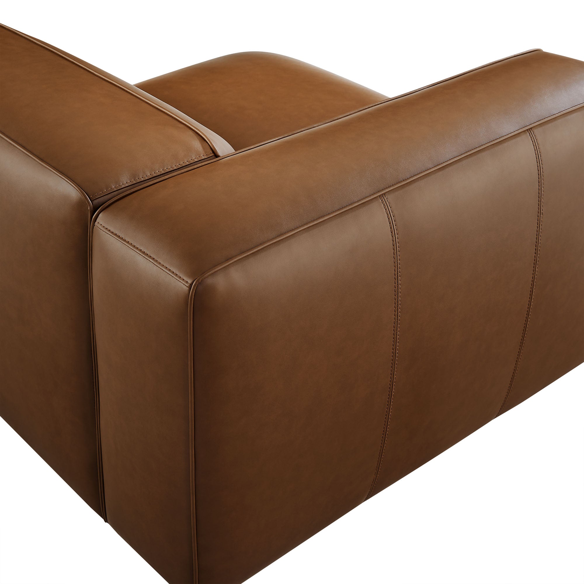 Modway Auren Upholstered Vegan Leather Modular Left Armchair