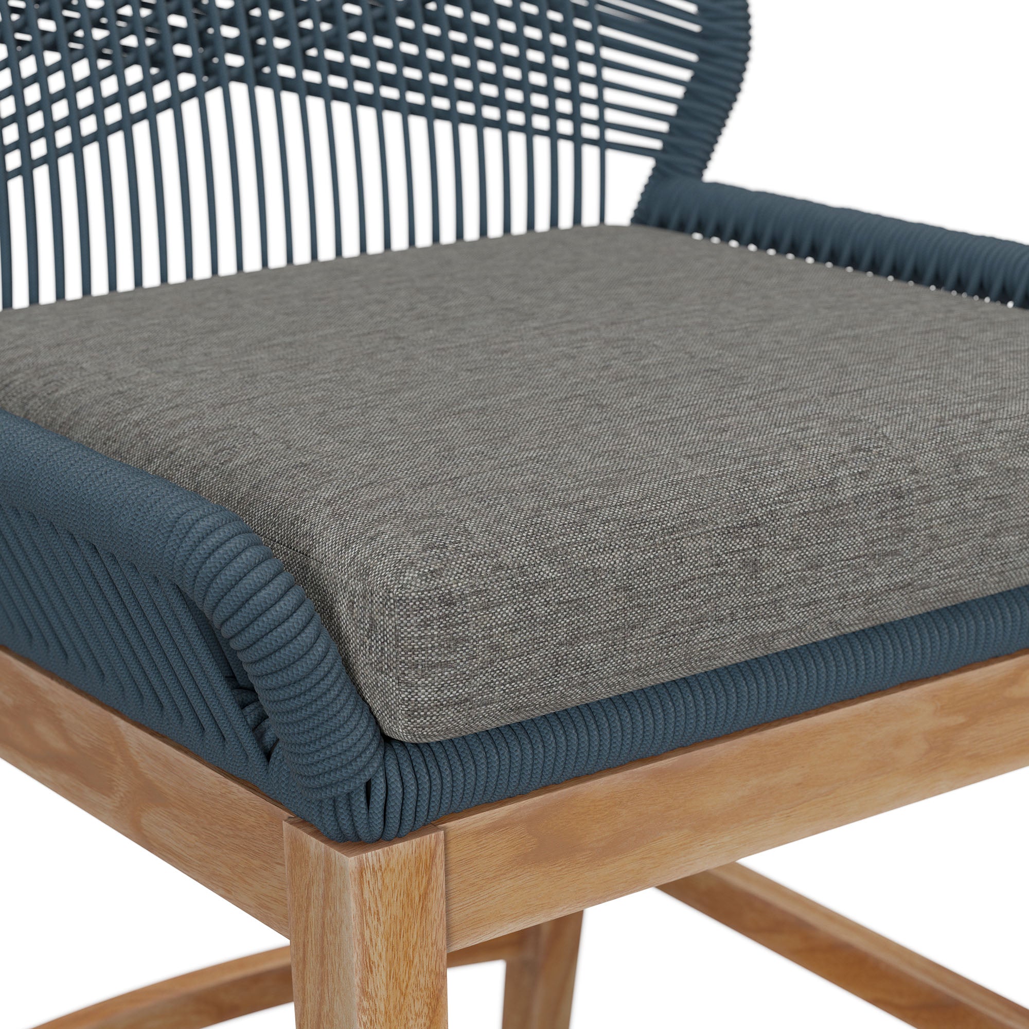 Modway Wellspring Outdoor Patio Teak and Rope Counter Stool