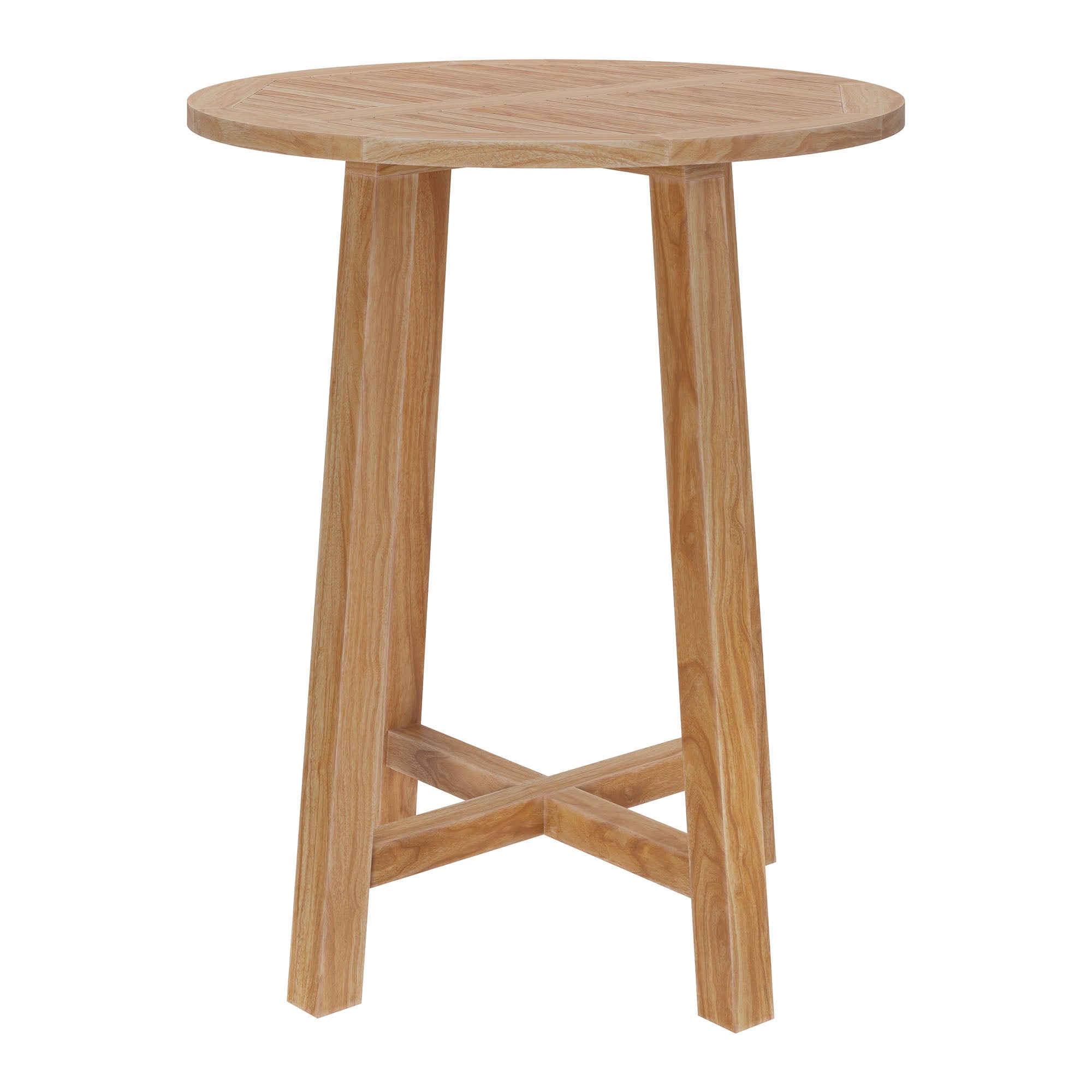 Modway Wellspring 3-Piece Outdoor Patio Teak Wood Bar Set