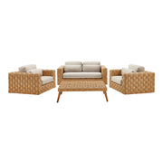 Modway Thames 4-Piece Outdoor Patio Wicker Outdoor Patio Rattan Furniture Set