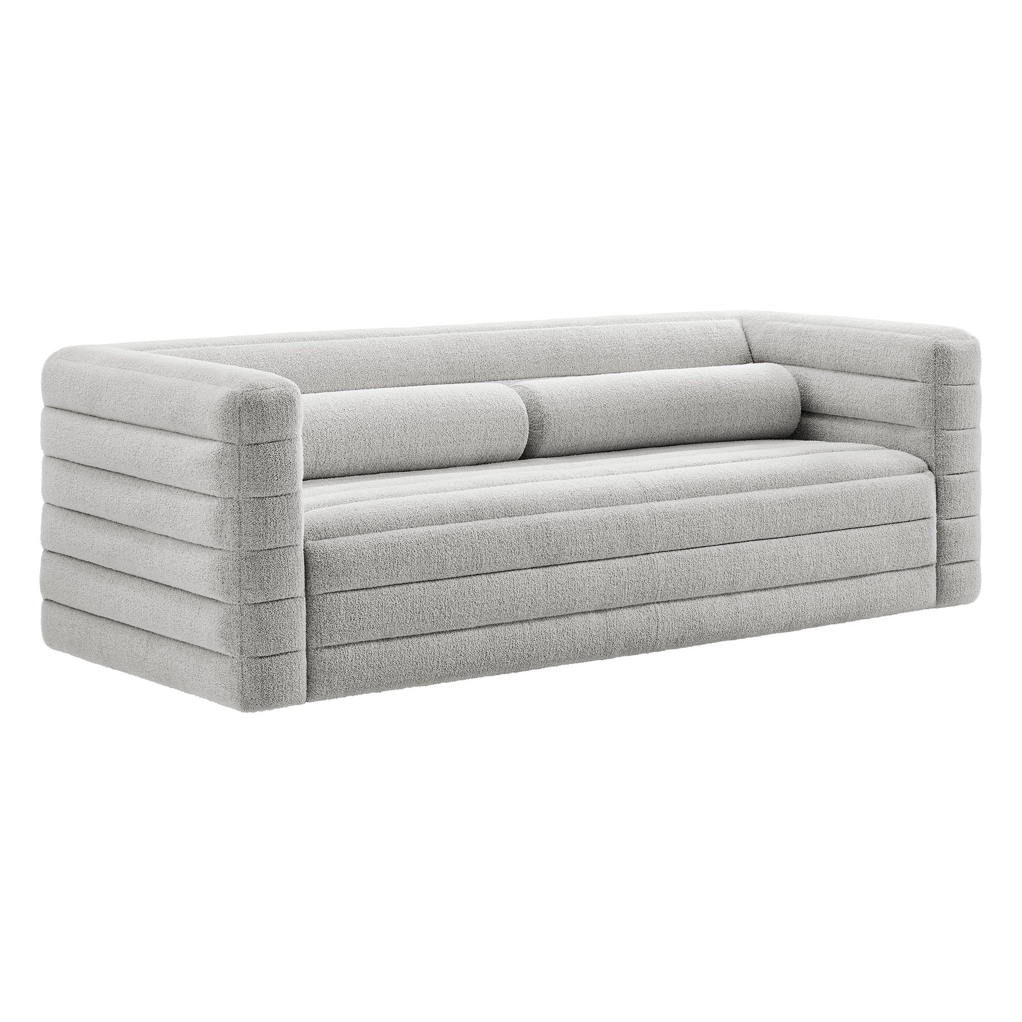 Modway Relle Channel Tufted Boucle Upholstered Sofa