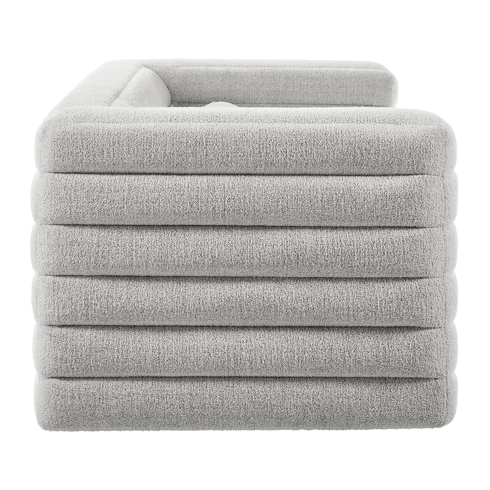 Modway Relle Channel Tufted Boucle Upholstered Sofa