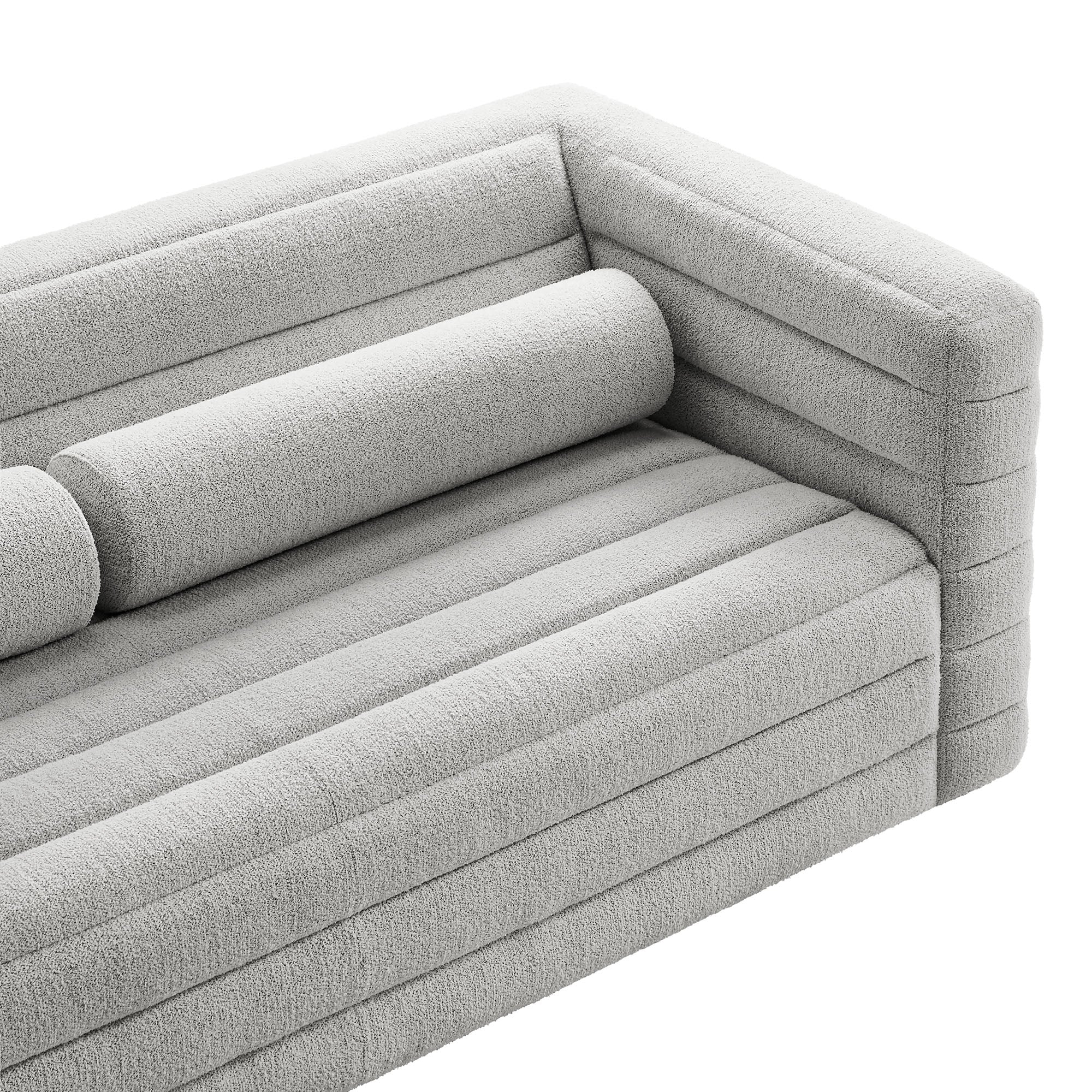 Modway Relle Channel Tufted Boucle Upholstered Sofa