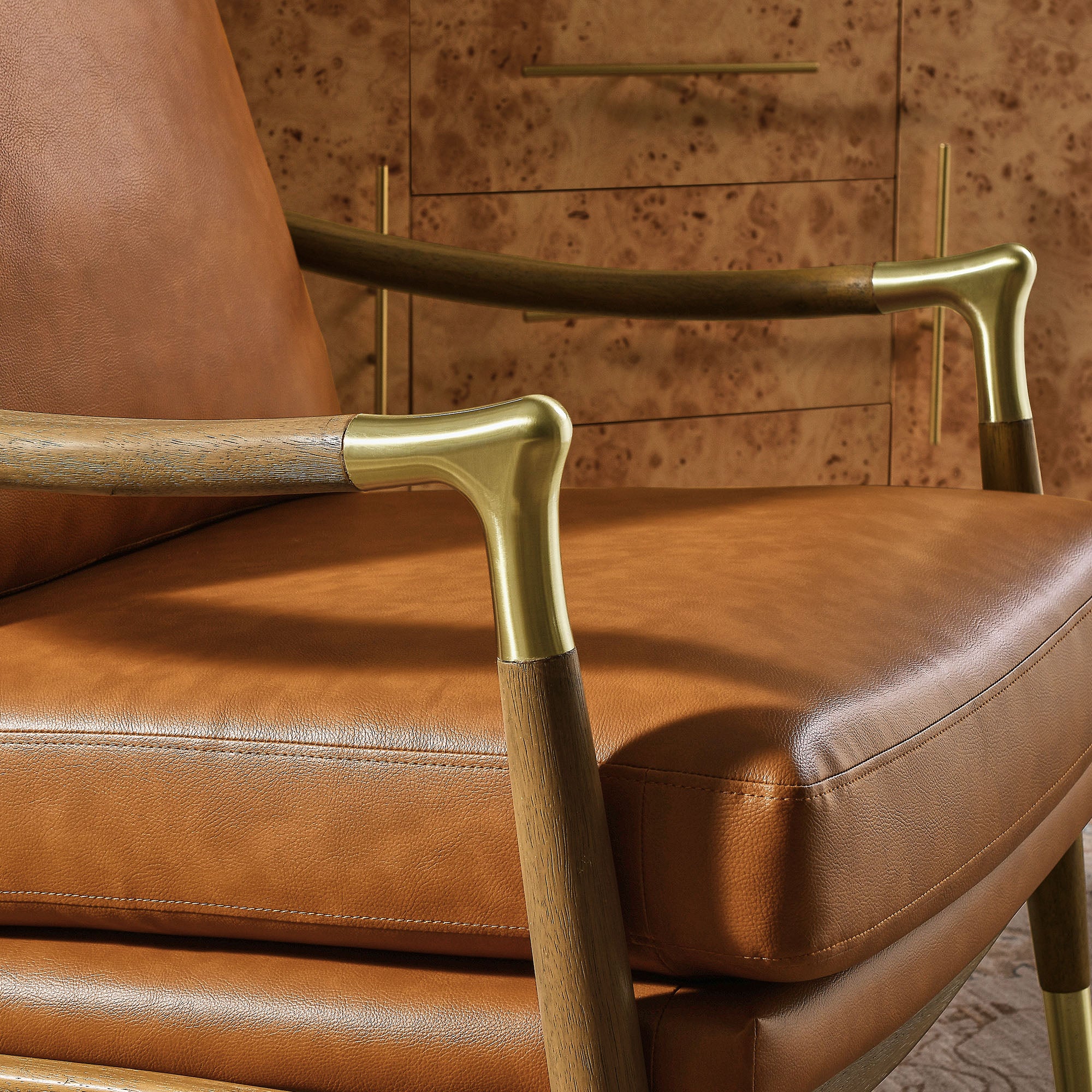 Modway Langford Vegan Leather Accent Armchair