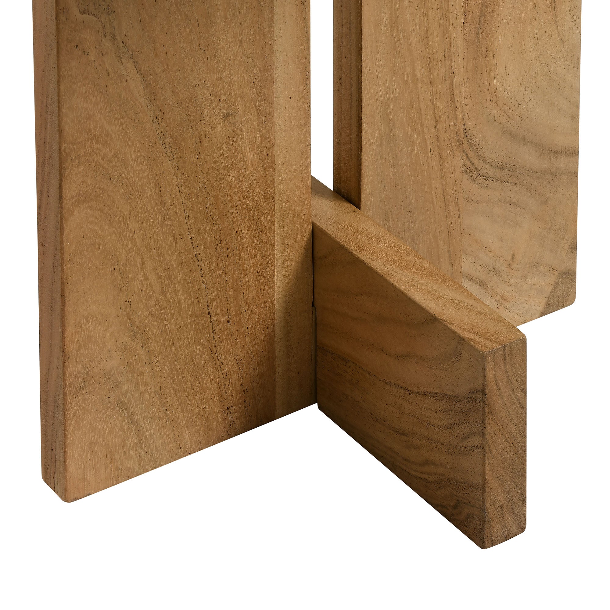 Modway Tarin Acacia Wood and Marble Side Table
