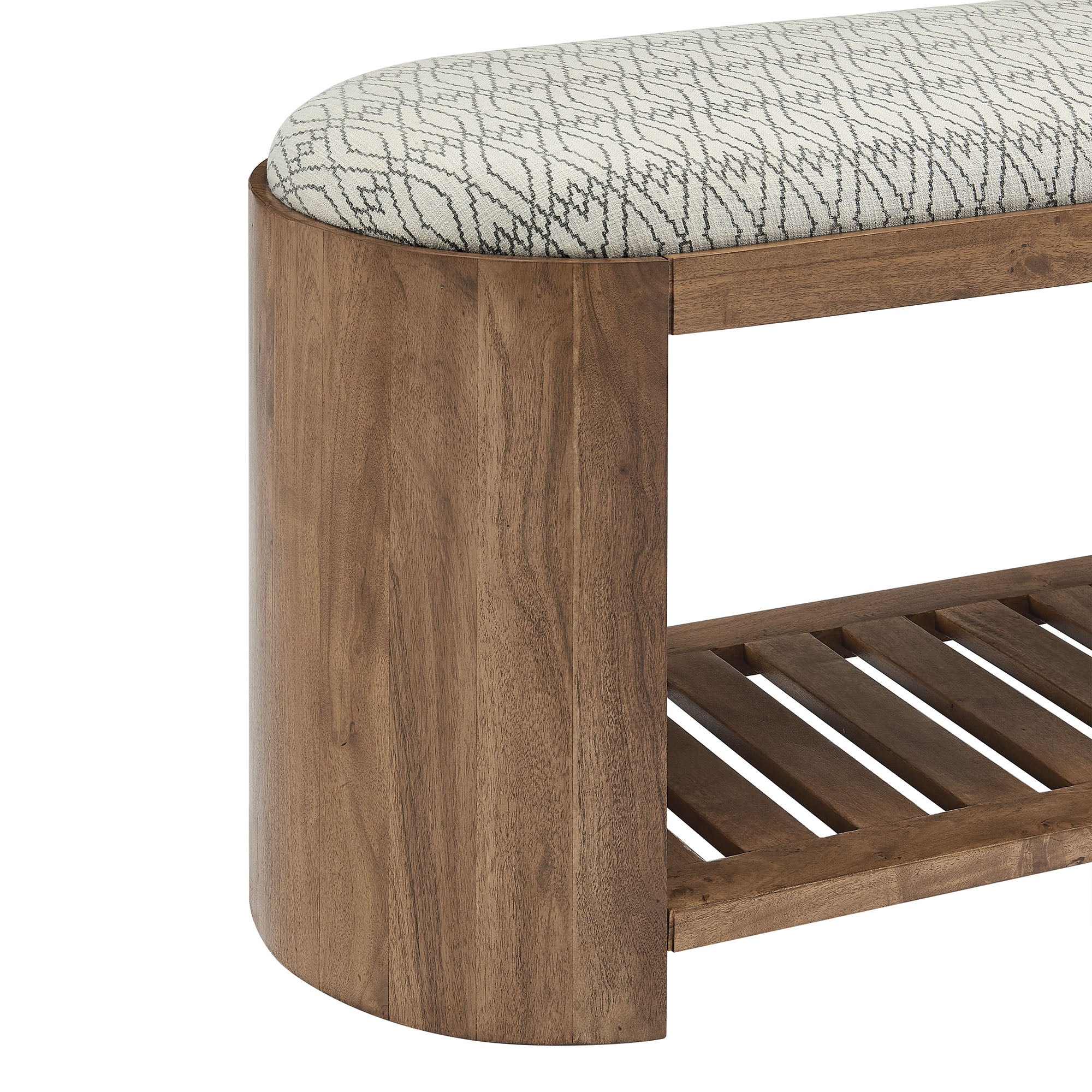 Modway Ashby 45" Geometric Upholstered Bench