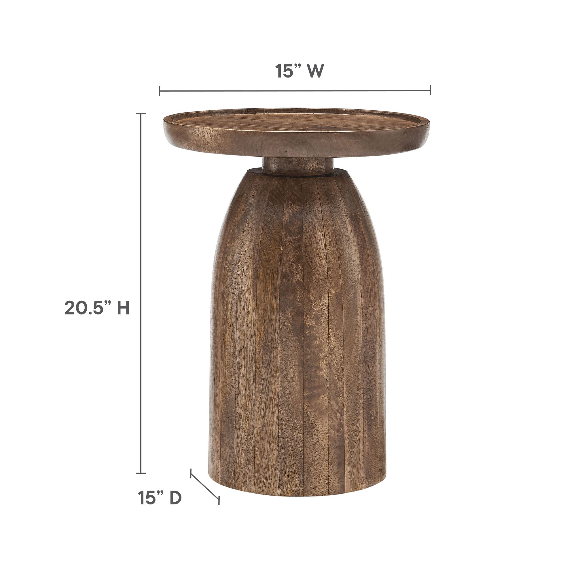Modway Holloway Round Wood Side Table