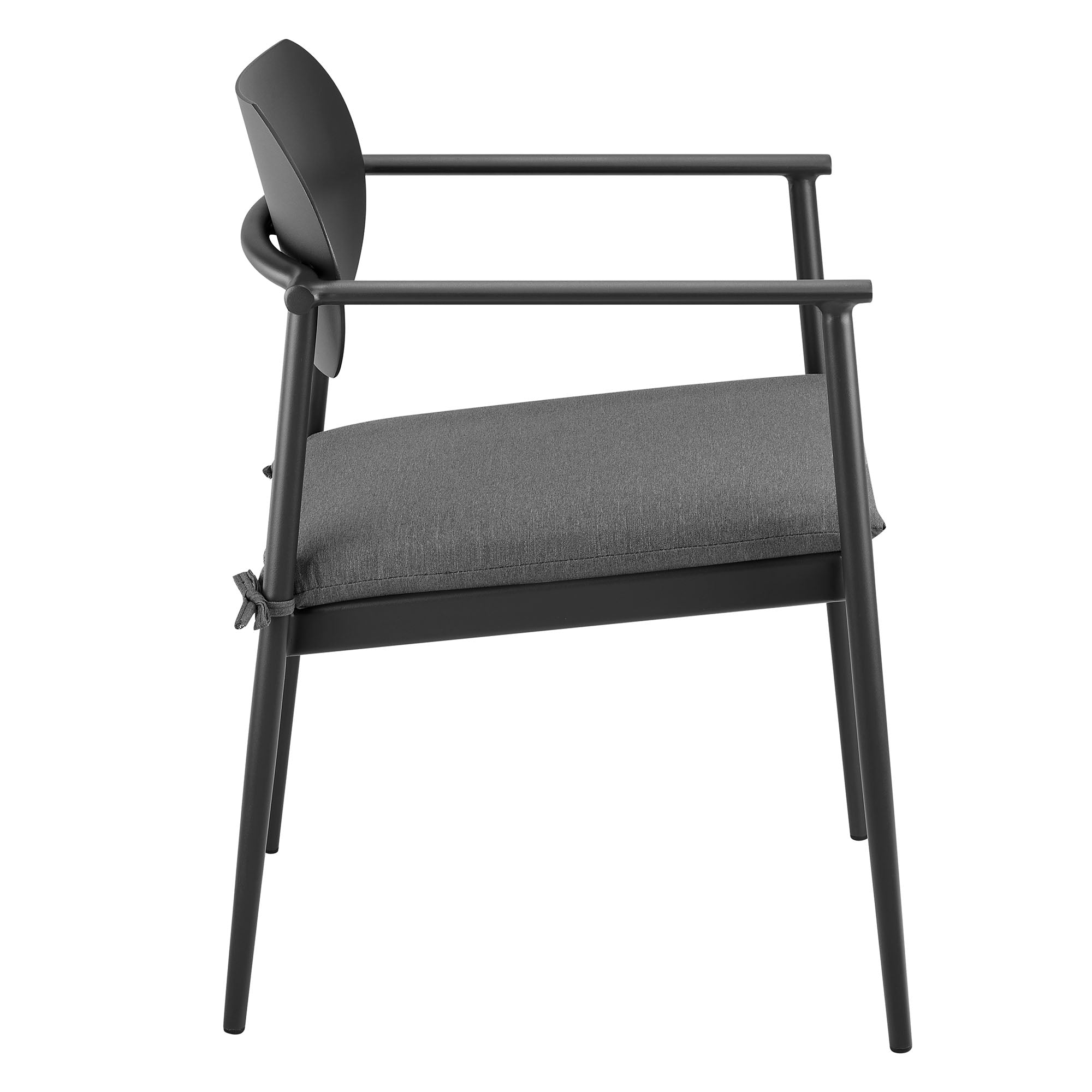 Modway Aeris Stackable Outdoor Patio Aluminum Dining Armchair Set of 2