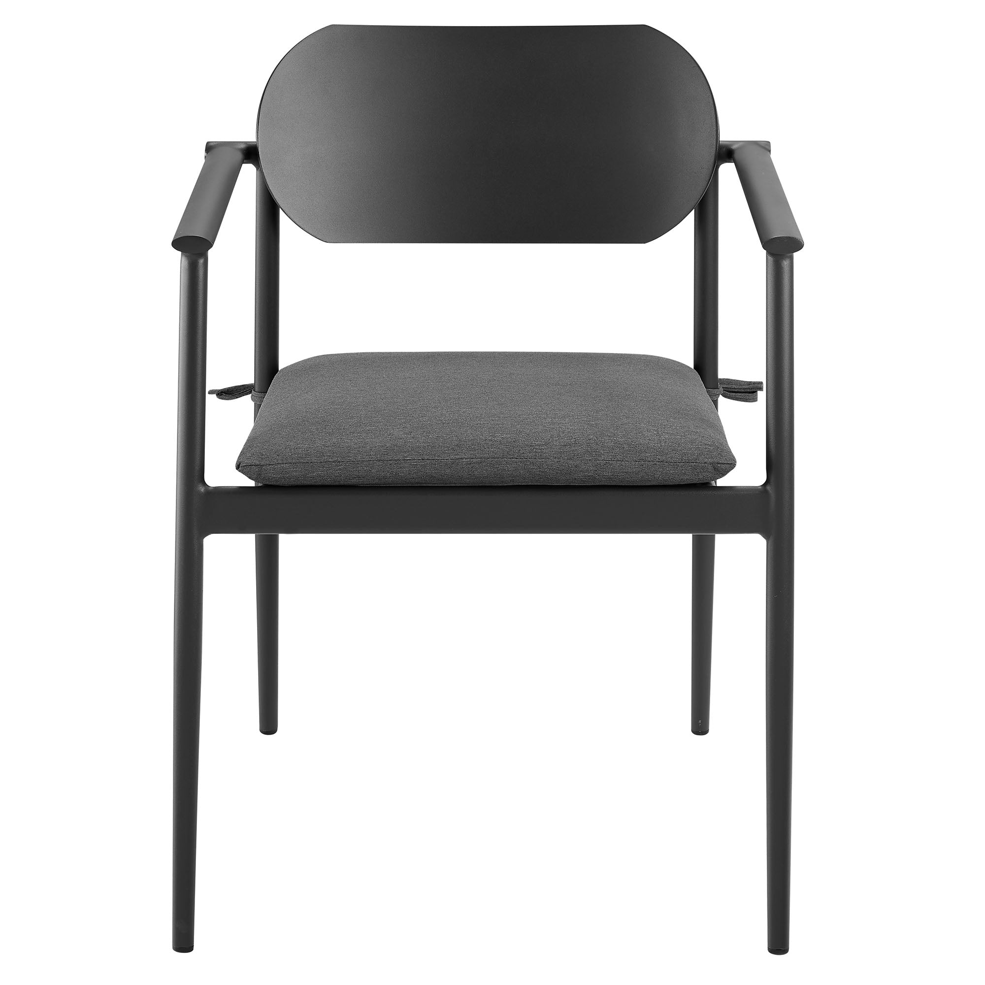 Modway Aeris Stackable Outdoor Patio Aluminum Dining Armchair Set of 2