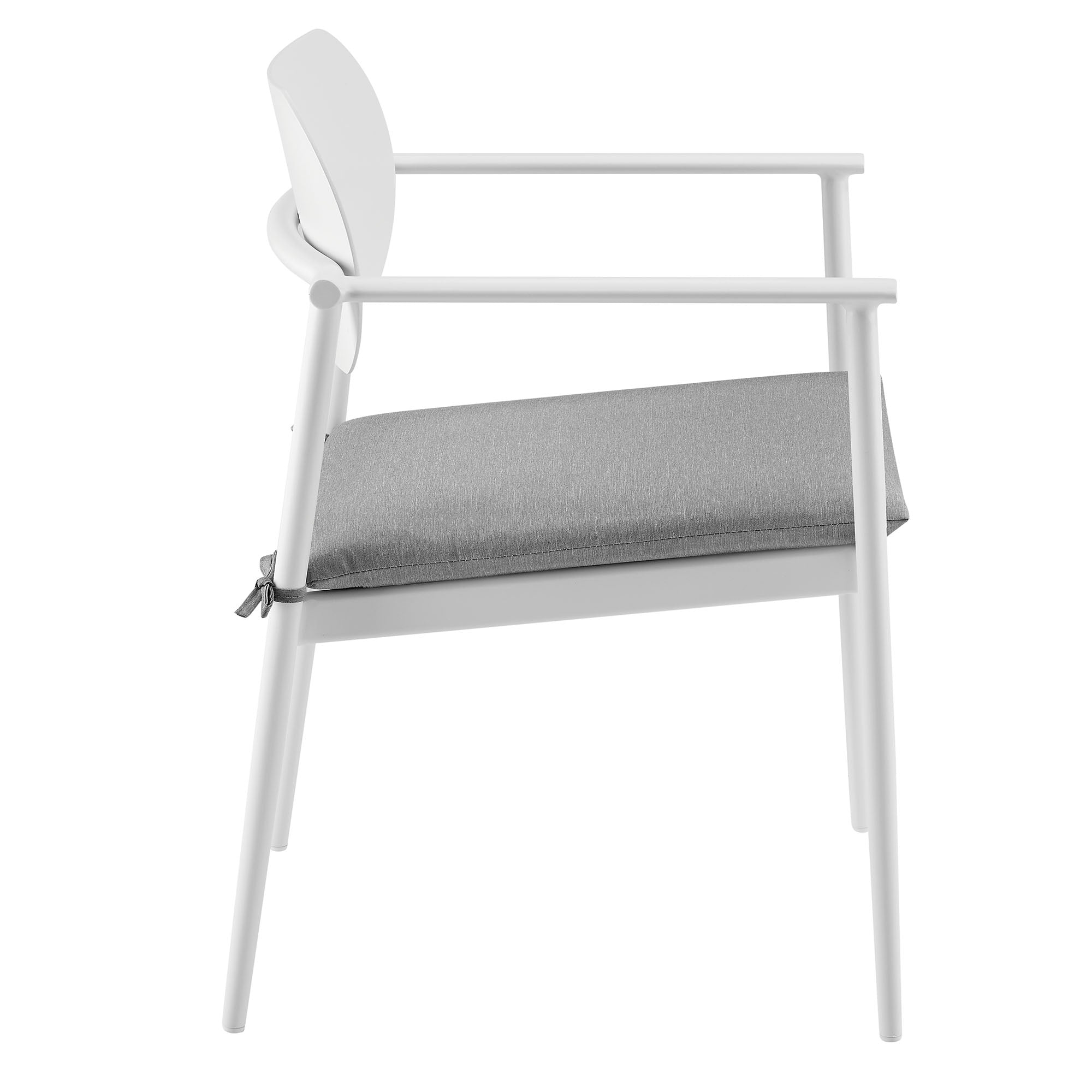 Modway Aeris Stackable Outdoor Patio Aluminum Dining Armchair Set of 2