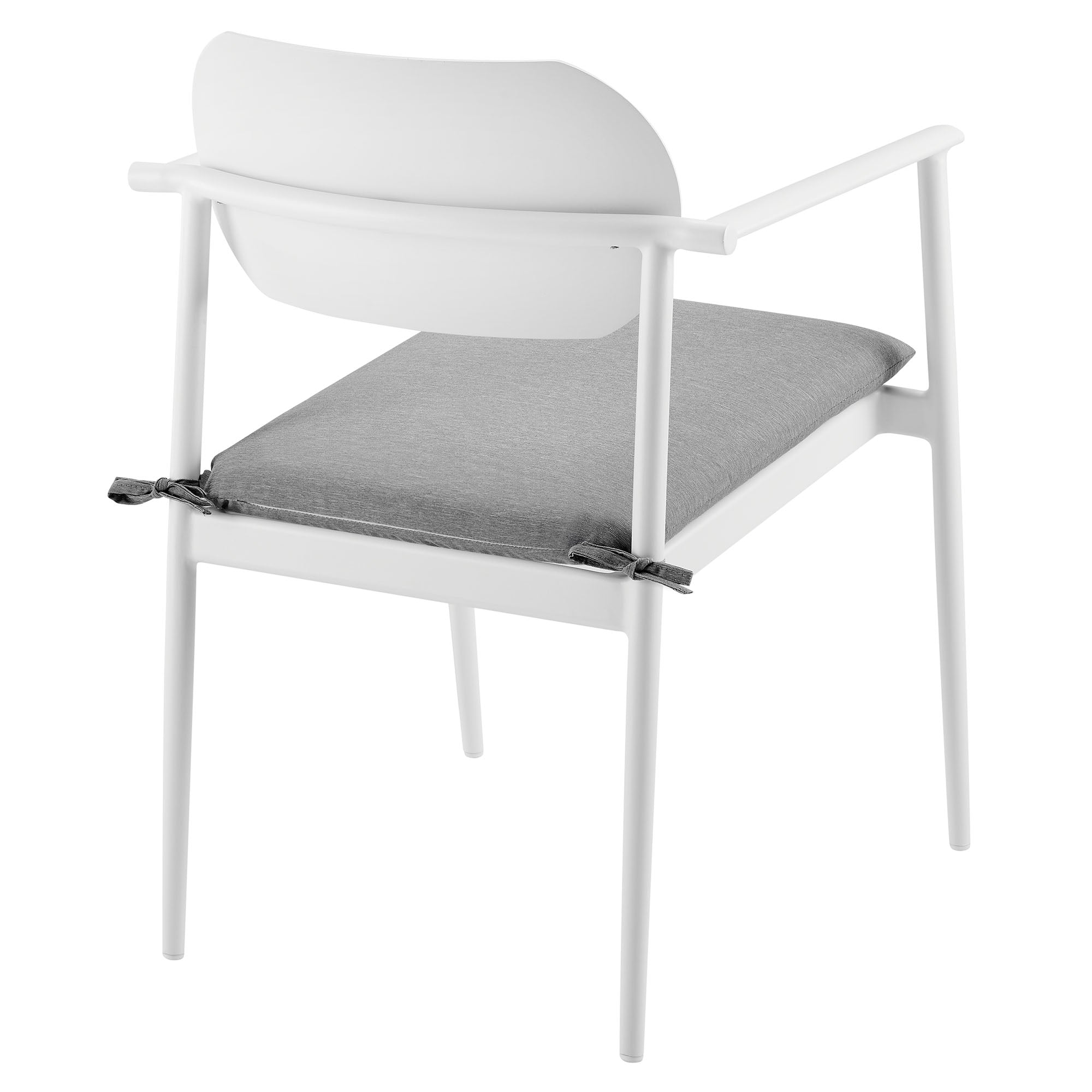 Modway Aeris Stackable Outdoor Patio Aluminum Dining Armchair Set of 2