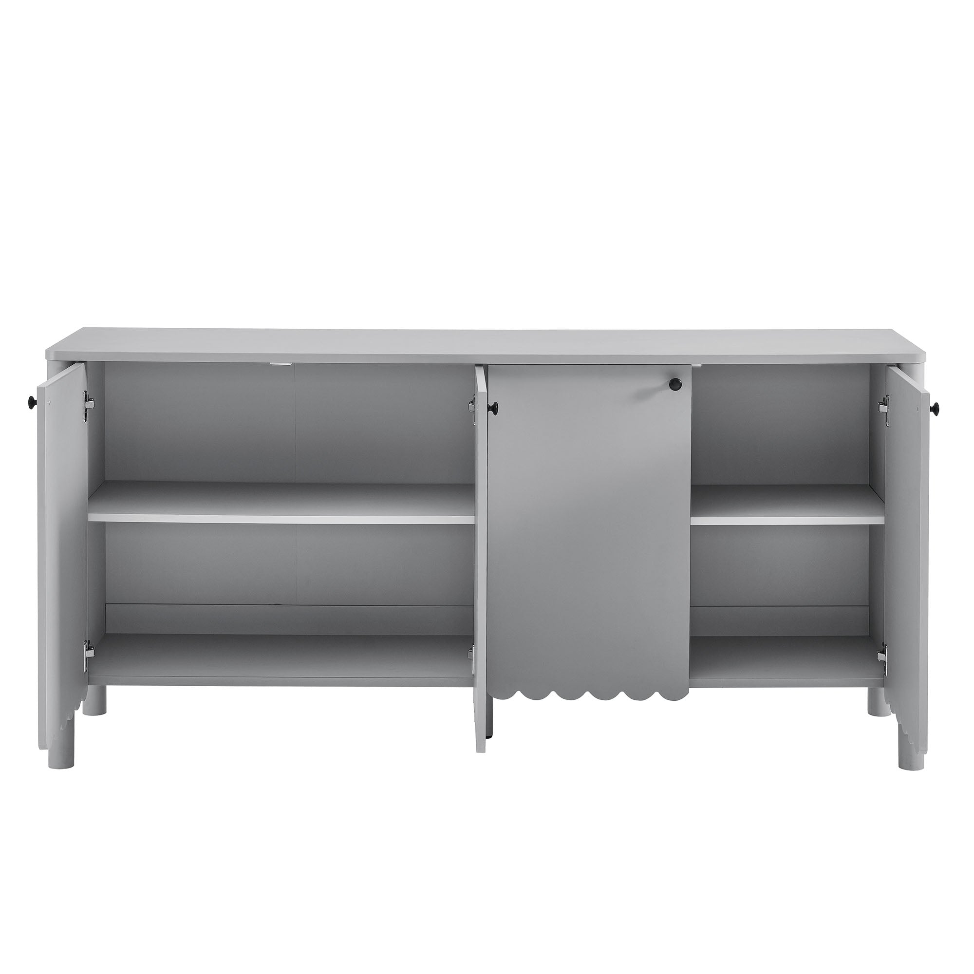 Modway Emmeline 66" 4-Door Scalloped Sideboard Cabinet
