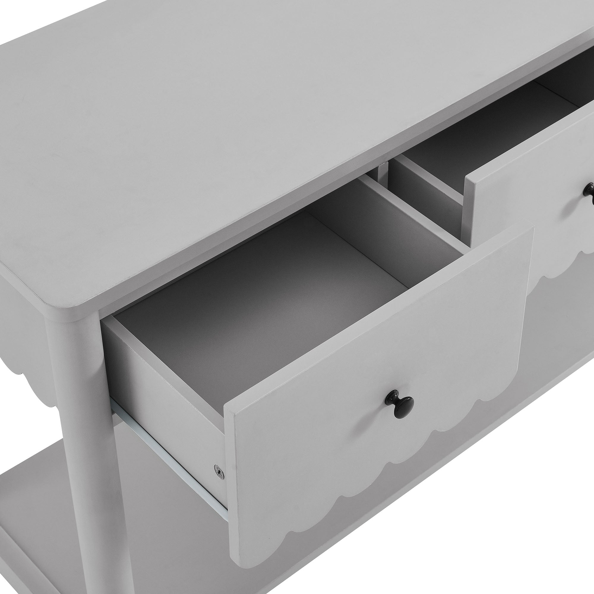 Modway Emmeline 3-Drawer Scalloped Console Table