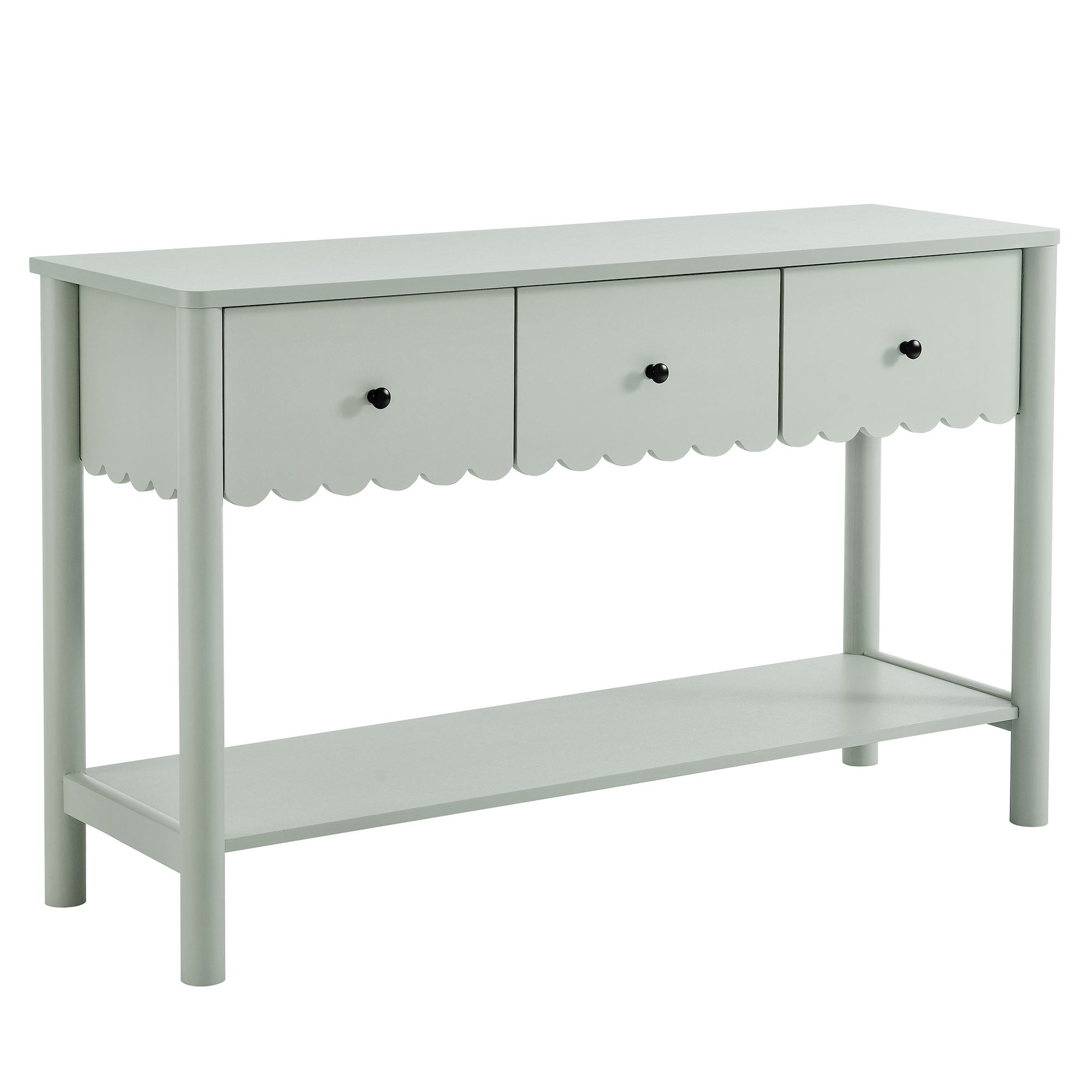 Modway Emmeline 3-Drawer Scalloped Console Table